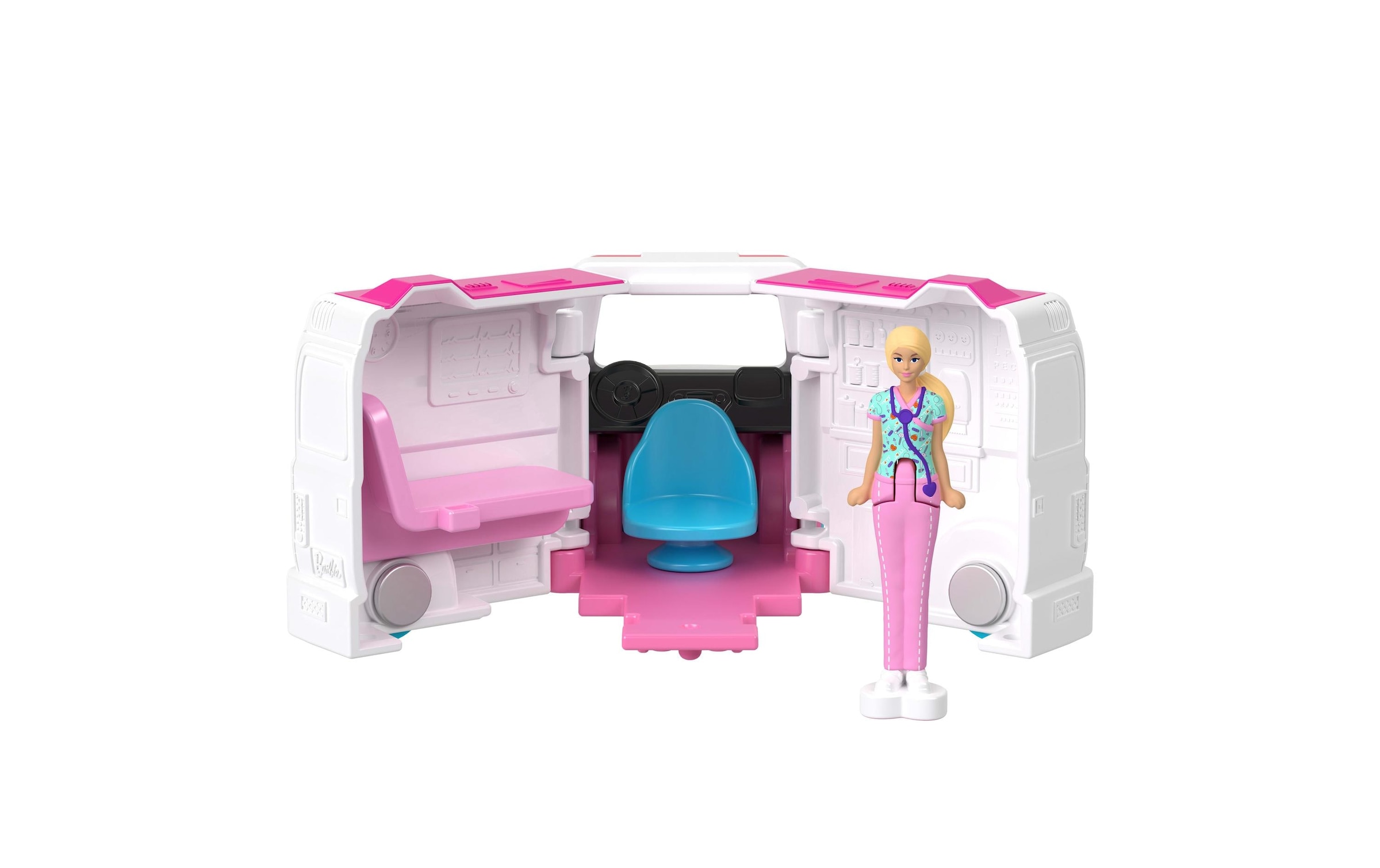 Barbie Anziehpuppe »Mini BarbieLand Krankenwagen mit Puppe«