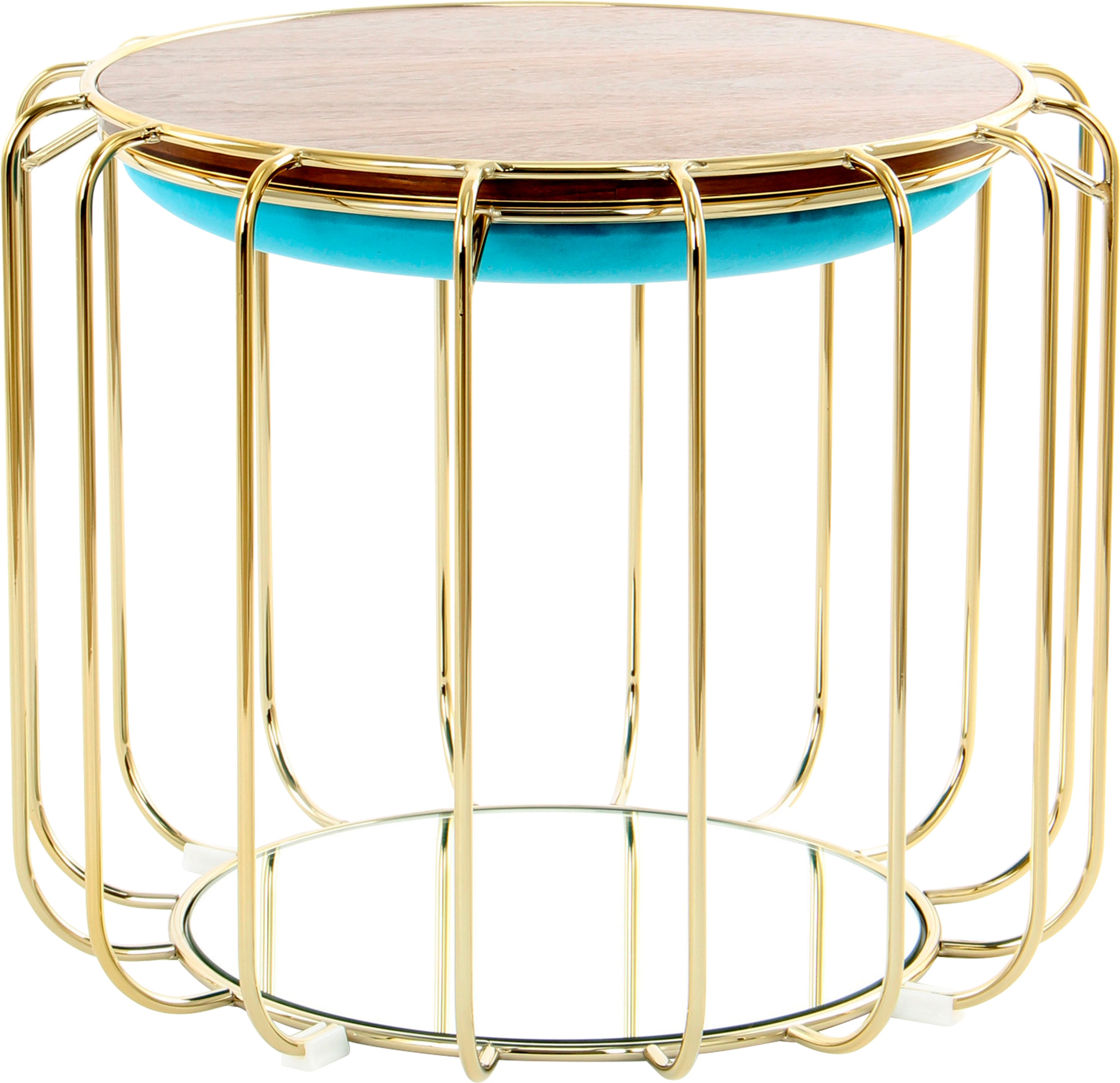 Image of Kayoom Beistelltisch "Pouf Comfortable 110, abnehmbares und wendbares Oberteil" 1 Stk. tlg. praktisch umzuwandeln in Tisch oder Hocker, mit Spiegelglas