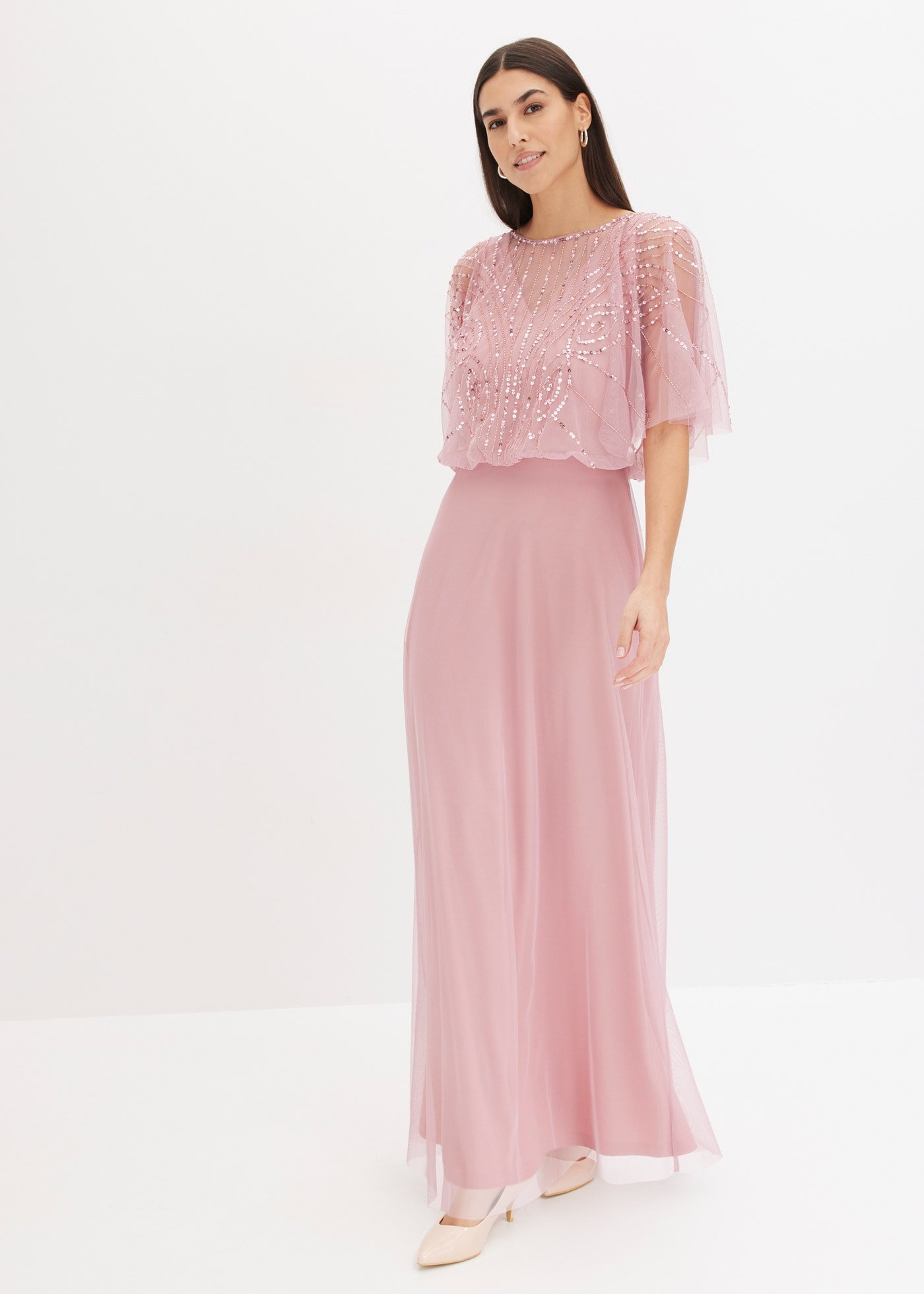 Image of bonprix Maxikleid für Abiball, Festtage und Hochzeiten, aus feinem Tüll