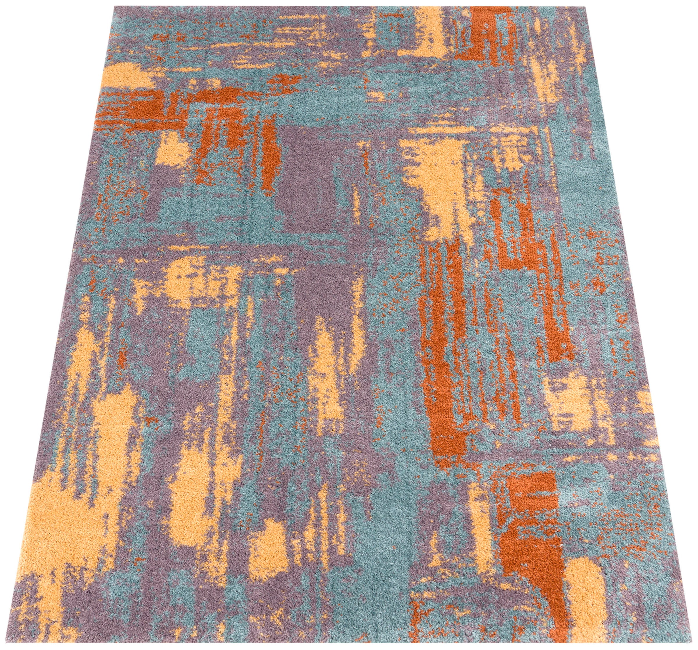 Image of Paco Home Hochflor-Teppich "Padua 621" rechteckig 34 mm Höhe Kurzflor, modernes Design, sehr weicher Flor