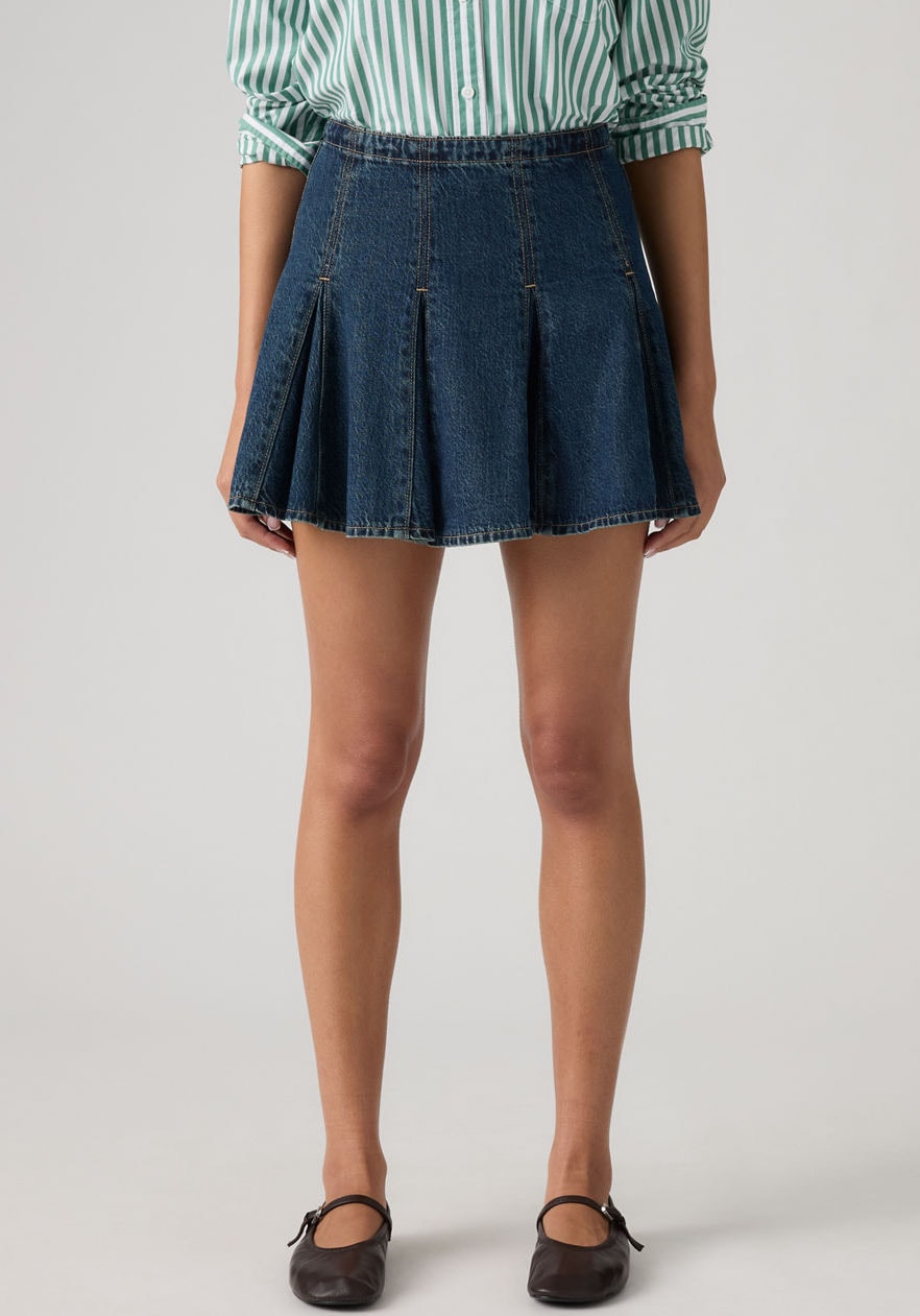 Image of Levis Midirock "GODET MINI SKIRT" Denim-Faltenrock