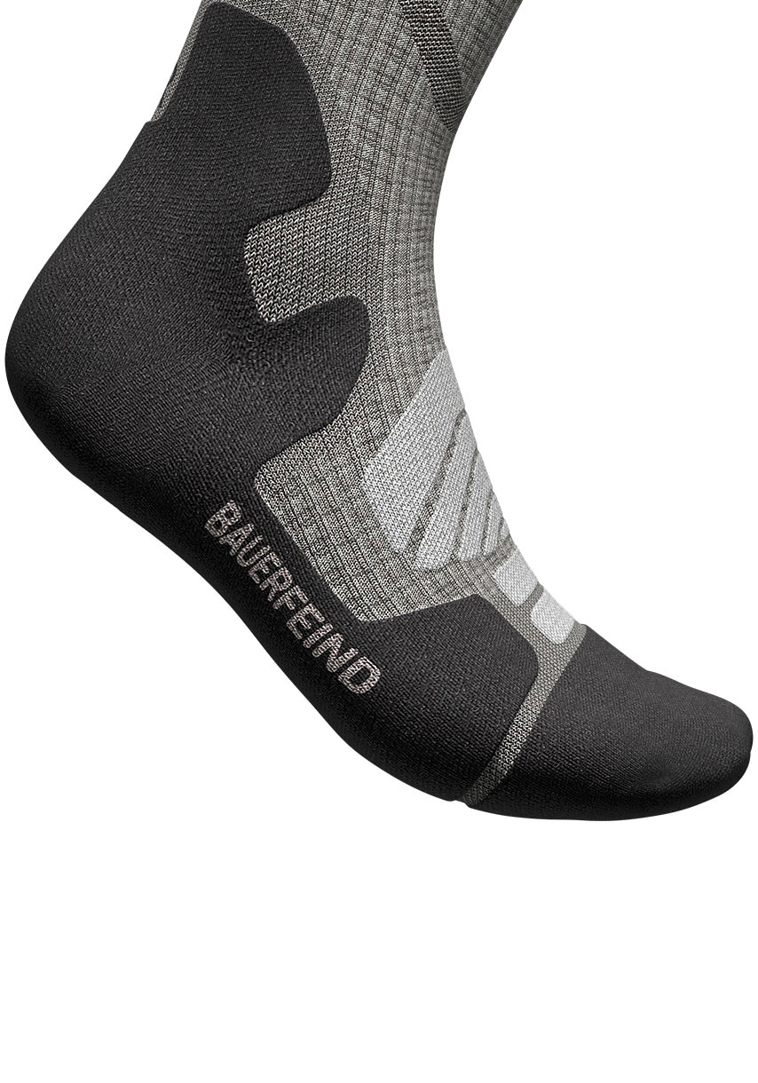 Bauerfeind Chaussettes de sport »Outdoor Merino Mid Cut Socks, Women« avec une forte teneur en laine mérinos, respirant, chaud