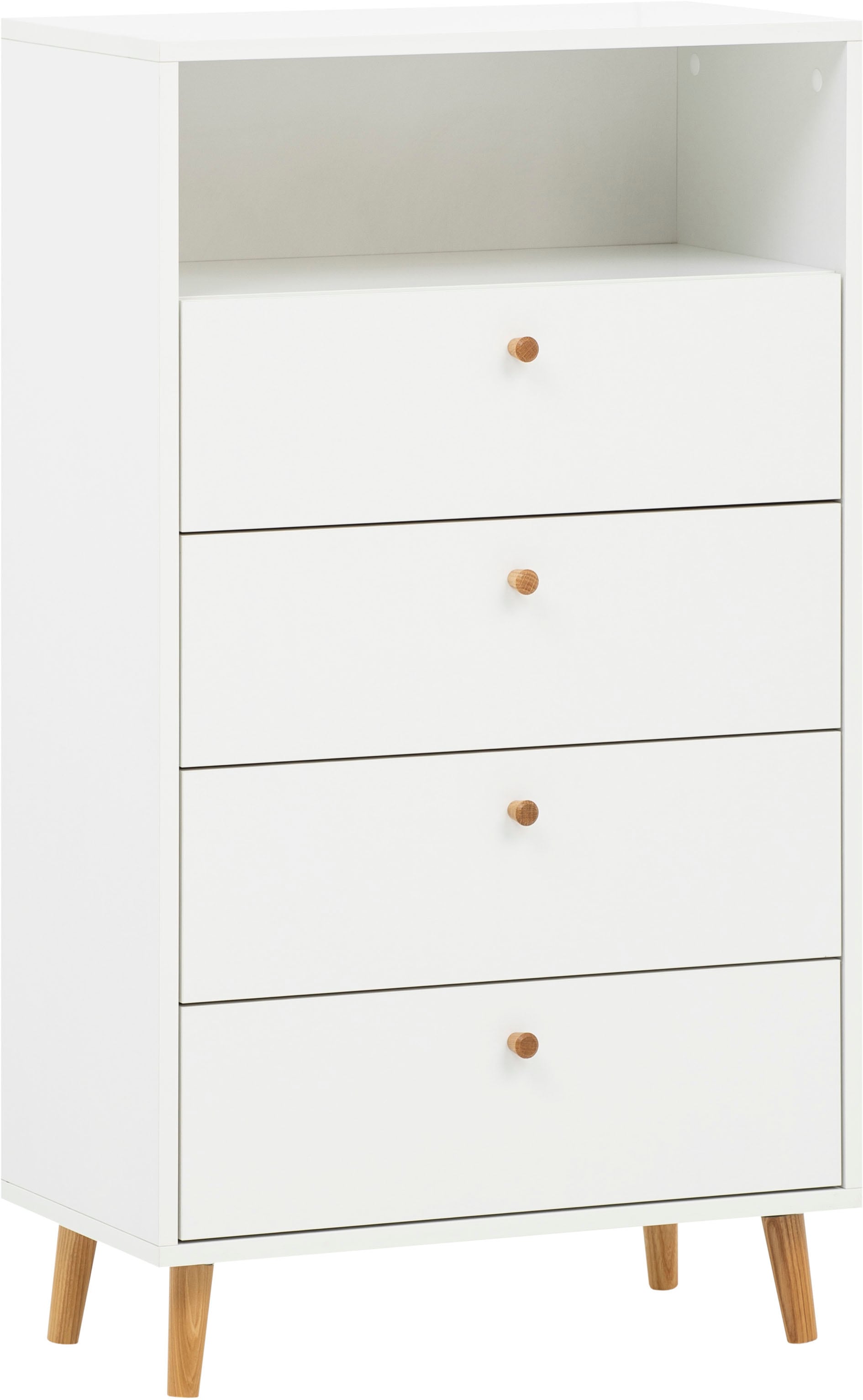 Image of Schildmeyer Kommode "Bjarne, Breite 60 cm" 4 Schubladen, Griffe und Möbelfüsse aus Massivholz