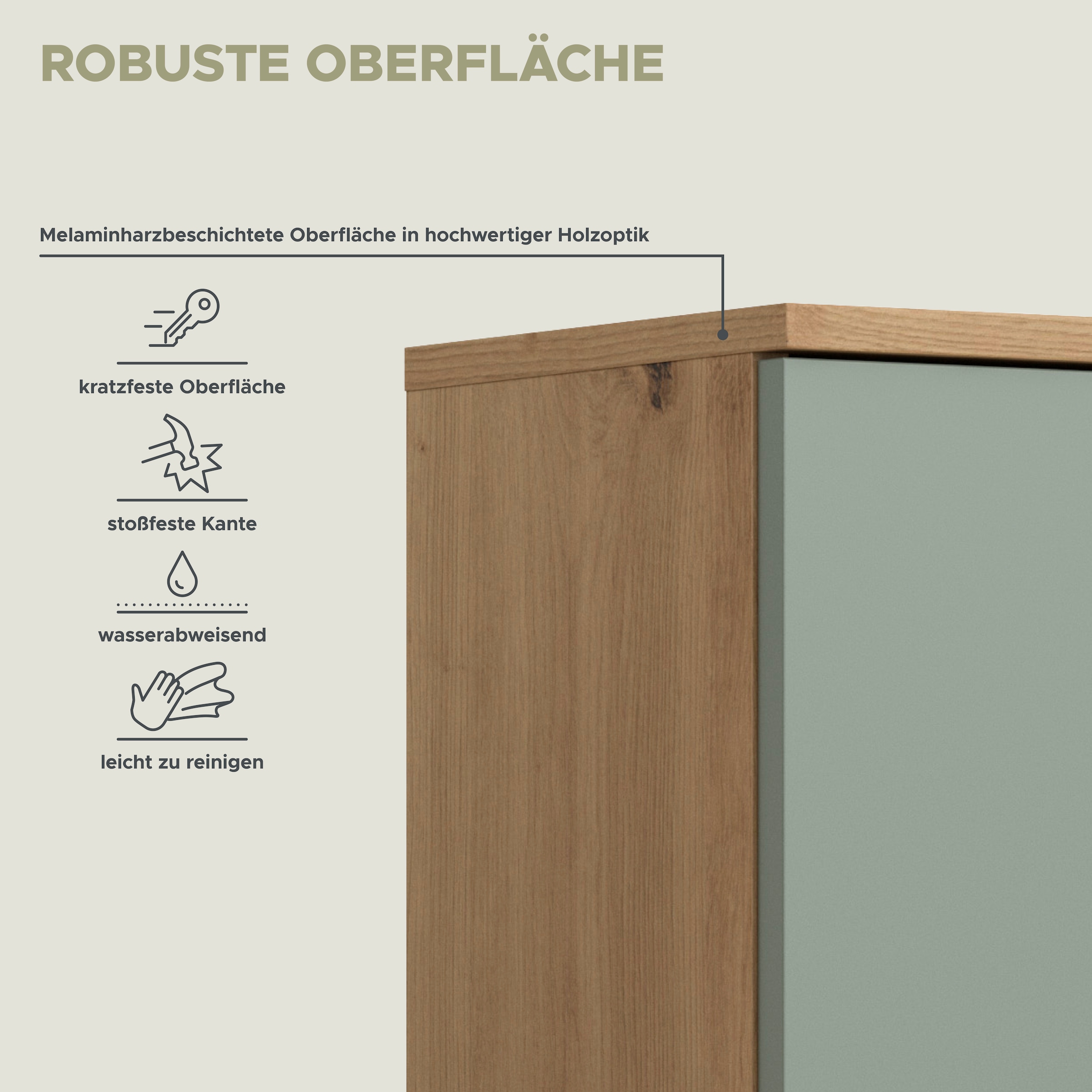welltime Armoire suspendue »LUCCA, Breite 35cm, 1 Tür (TA wechselbar), 2 Einlegeböden«