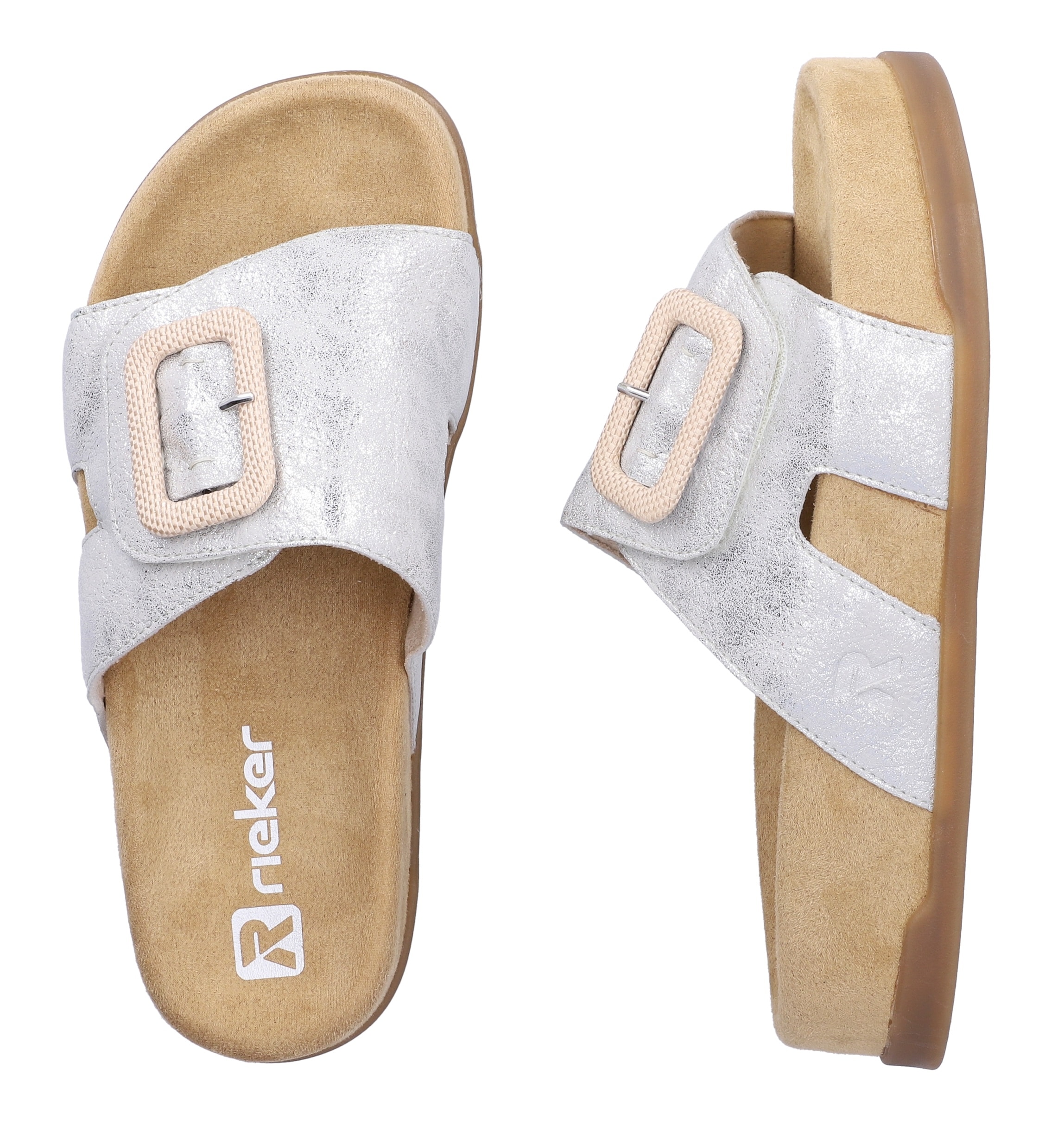 Rieker Pantolette  chaussure d'été, chausson, chaussure de plage avec bride velcro