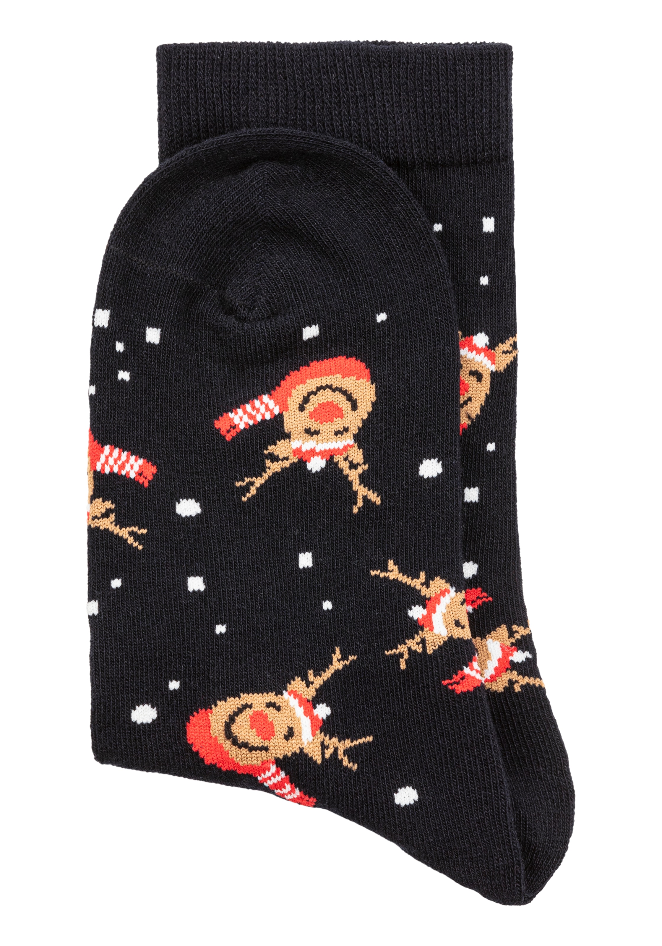 H.I.S Chaussettes basiques Paquet, 3 cuis tlg. Noël, avec motifs de Noël