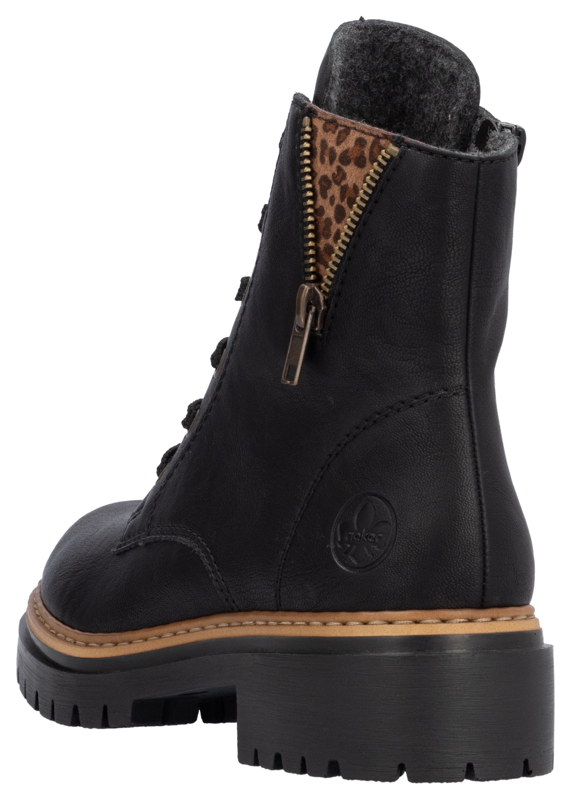 Rieker Bottes à lacets  , Schnürboots, Blockabsatz, mit praktischem Innenreissverschluss