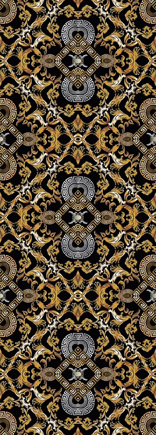 Image of queence Vinyltapete "Marlo" Barock Kunst bedruckt glatt 90x250cm, selbstklebend, kinderleichte Anbringung, Sticker