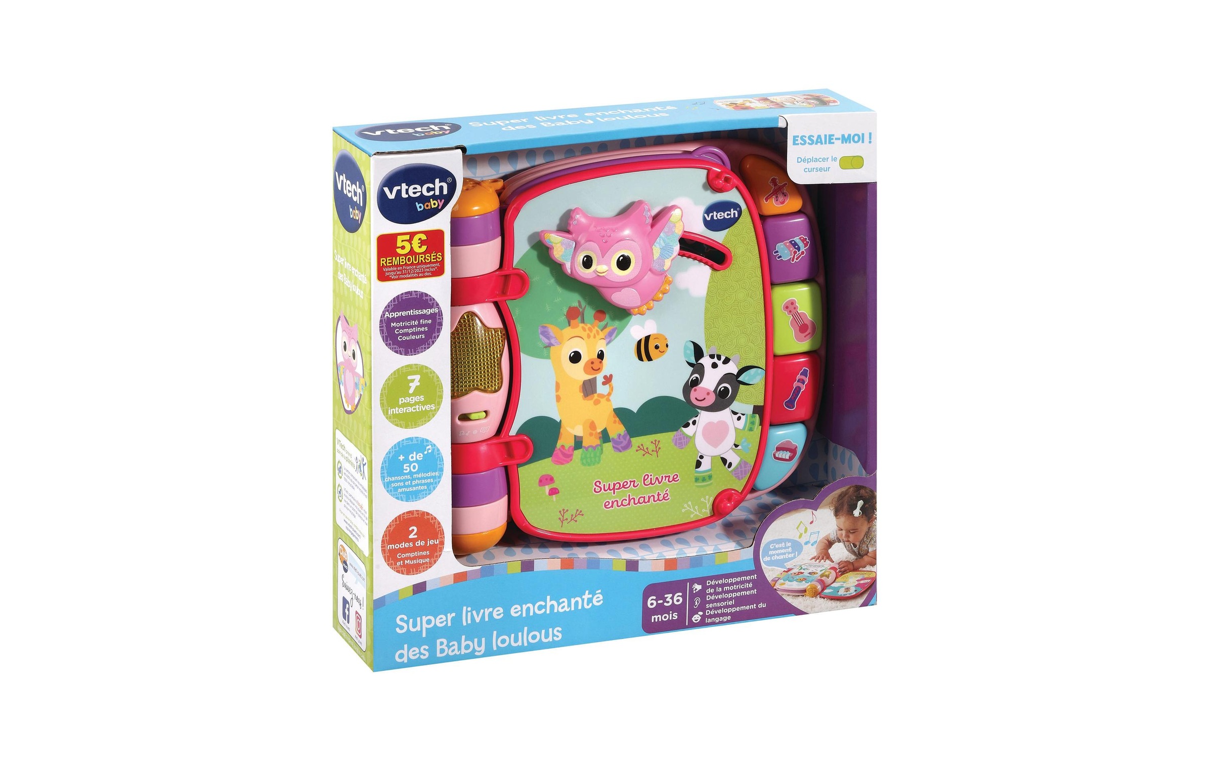 Vtech® Jouets éducatifs »Super livre enchanté des Baby loulous rose«