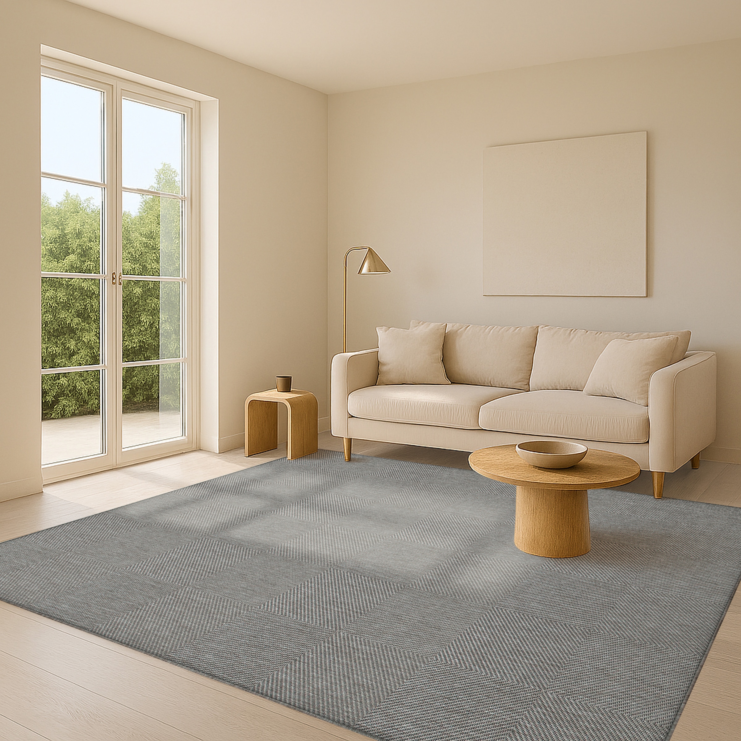 GOODproduct Teppich »Anna, auch als Läufer erhältlich« rechteckig 3 mm Höhe In- und Outdoor geeignet, Sisal-Optik, Wetterfest & UV-beständig