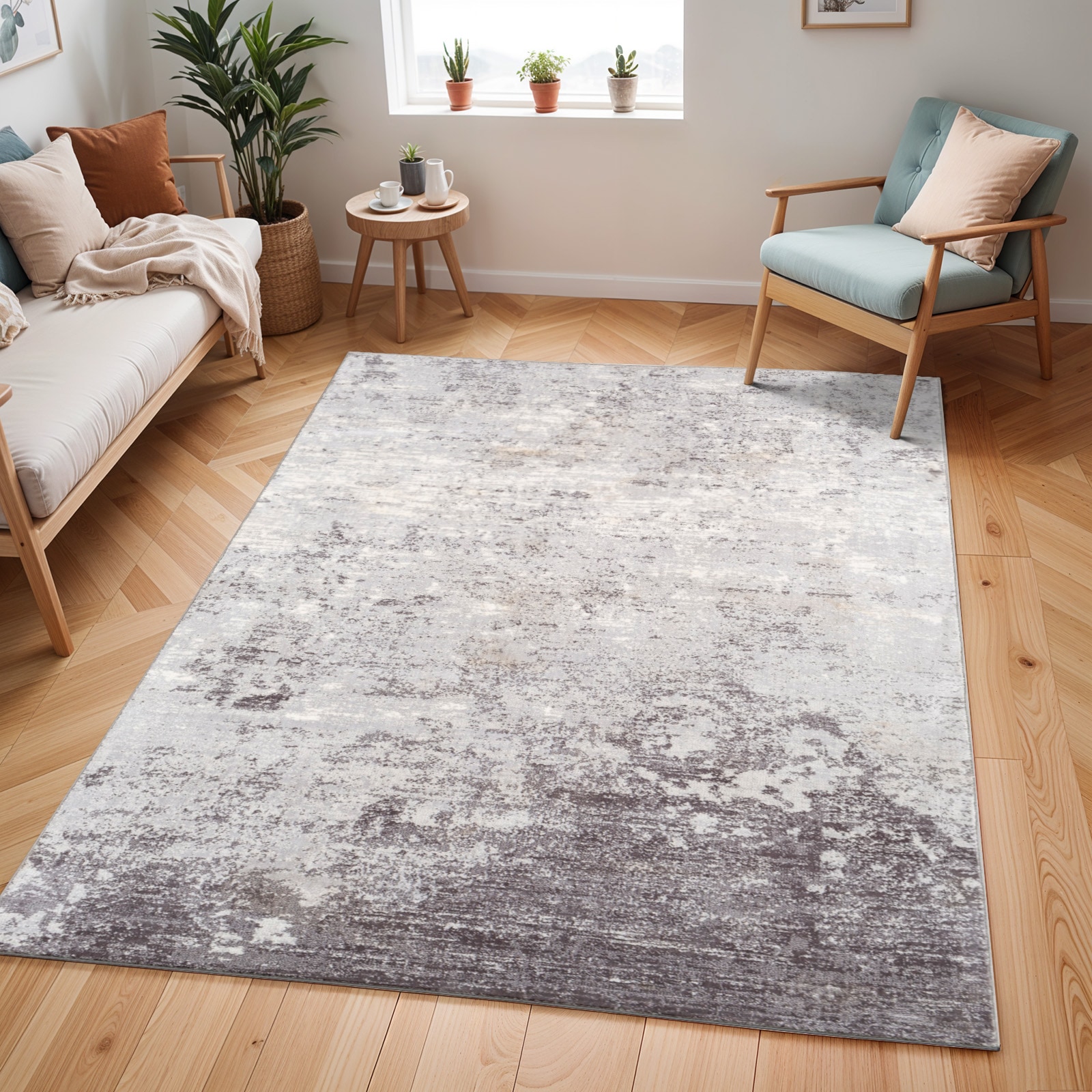 Image of Livabliss Teppich "BANGKOK" rechteckig 9 mm Höhe Designerteppich in Marmor Optik, Kurzflor Wohnzimmerteppich/Läufer