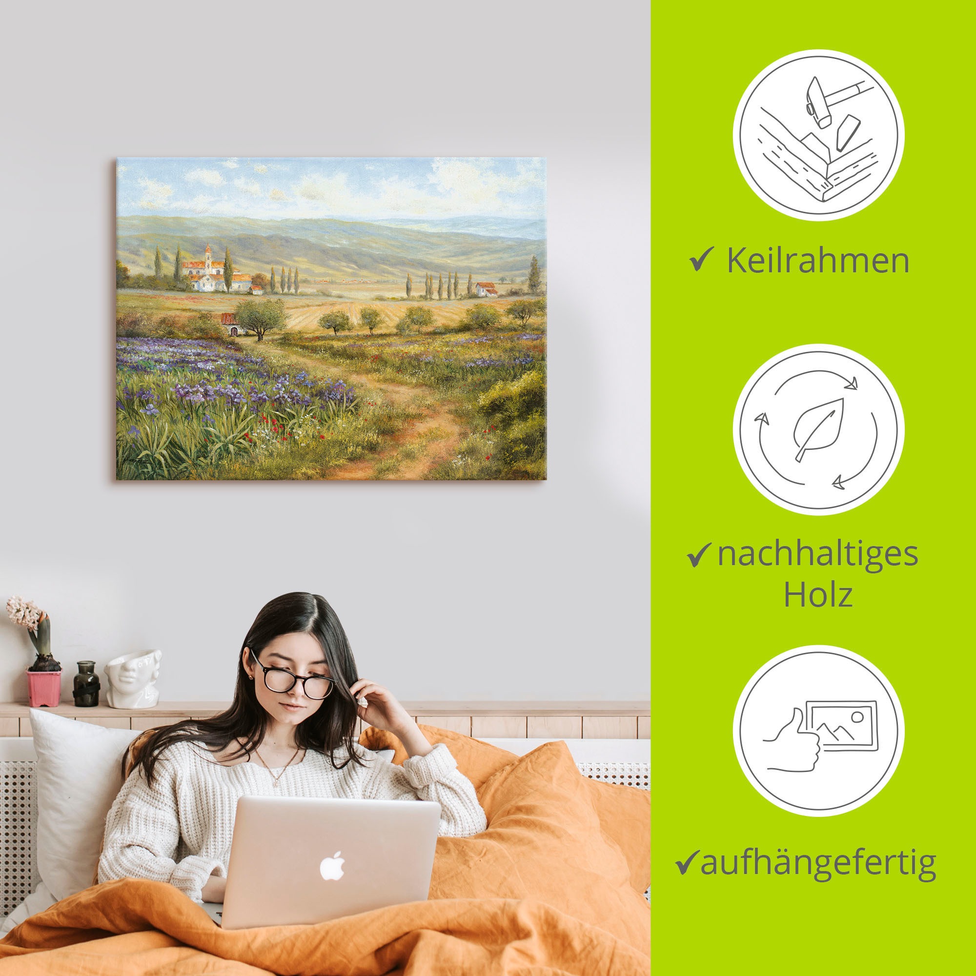 Artland Wandbild »Provence«, Bilder von Europa, (1 St.), als Alubild, Outdoorbild, Leinwandbild, Poster in verschied. Grössen