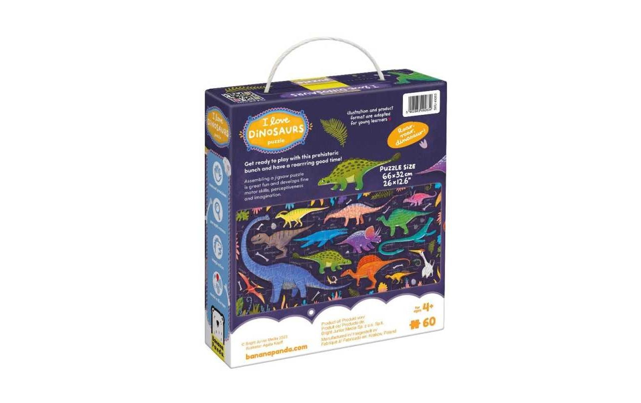   Puzzle »Banana Panda Ich liebe Dinosaurier Puzzle Klassisch Pappe 60 Teile« Englisch, Multilingual