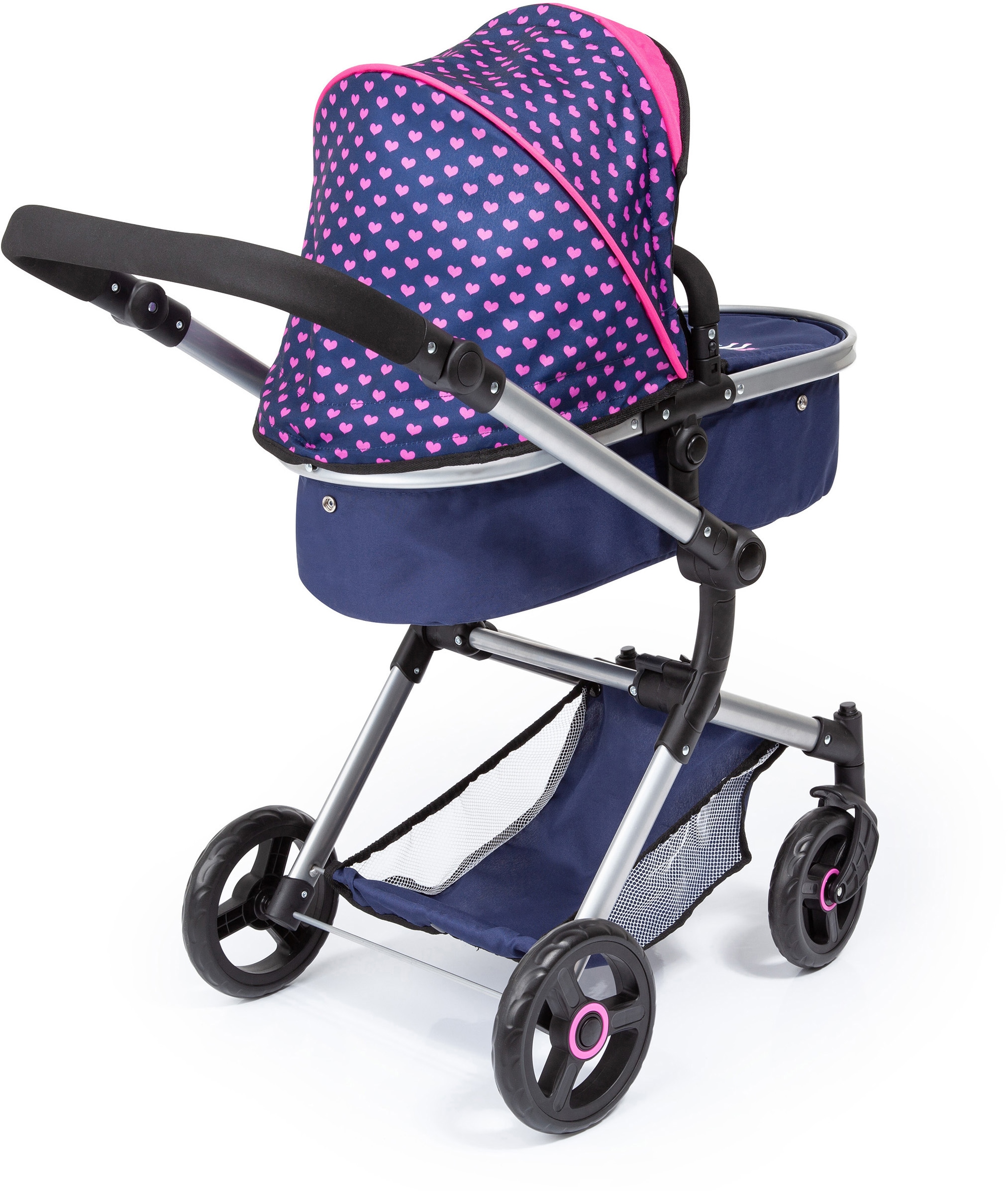 Bayer Kombi-Puppenwagen »Vario, Blau/Pink«, inkl. Wickeltasche