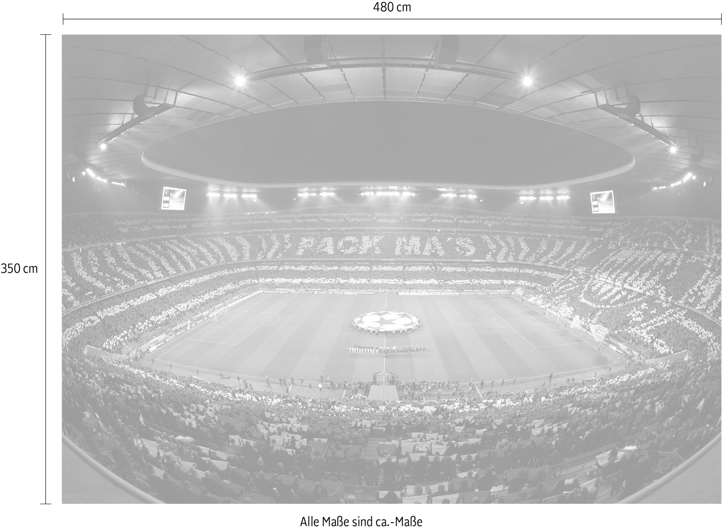 Wall-Art Fototapete »Bayern München Stadion Choreo Pack Mas« jetzt kaufen