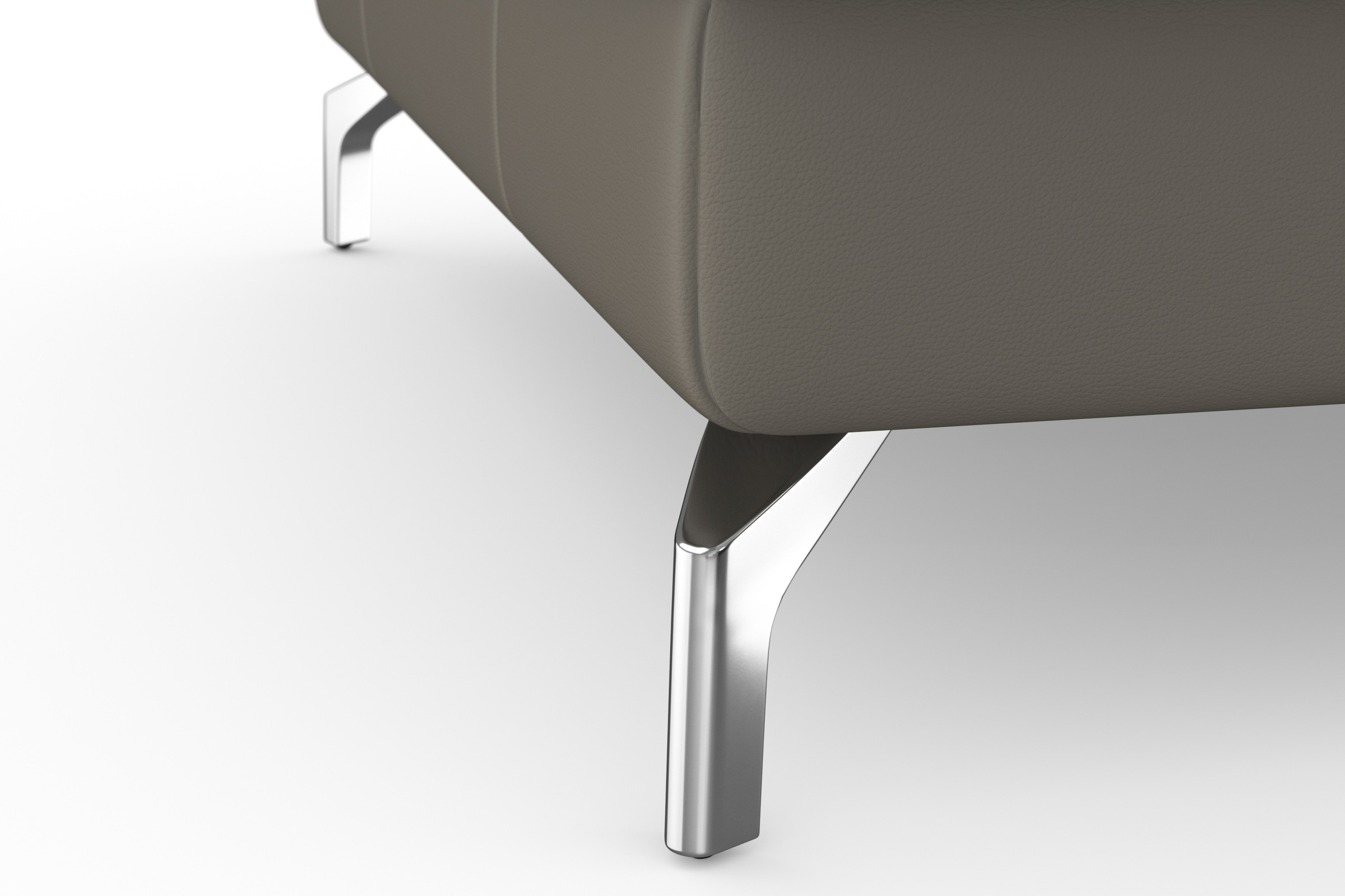 sit&more Ecksofa »Bendigo L-Form«, inklusive Sitztiefenverstellung, Bodenfreiheit 12 cm, in 2 Fussfarben