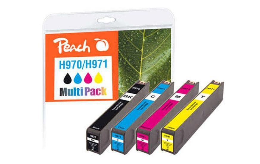 Tintenpatrone »Peach HP Nr. 970/971 Multipack«, (4 St.)