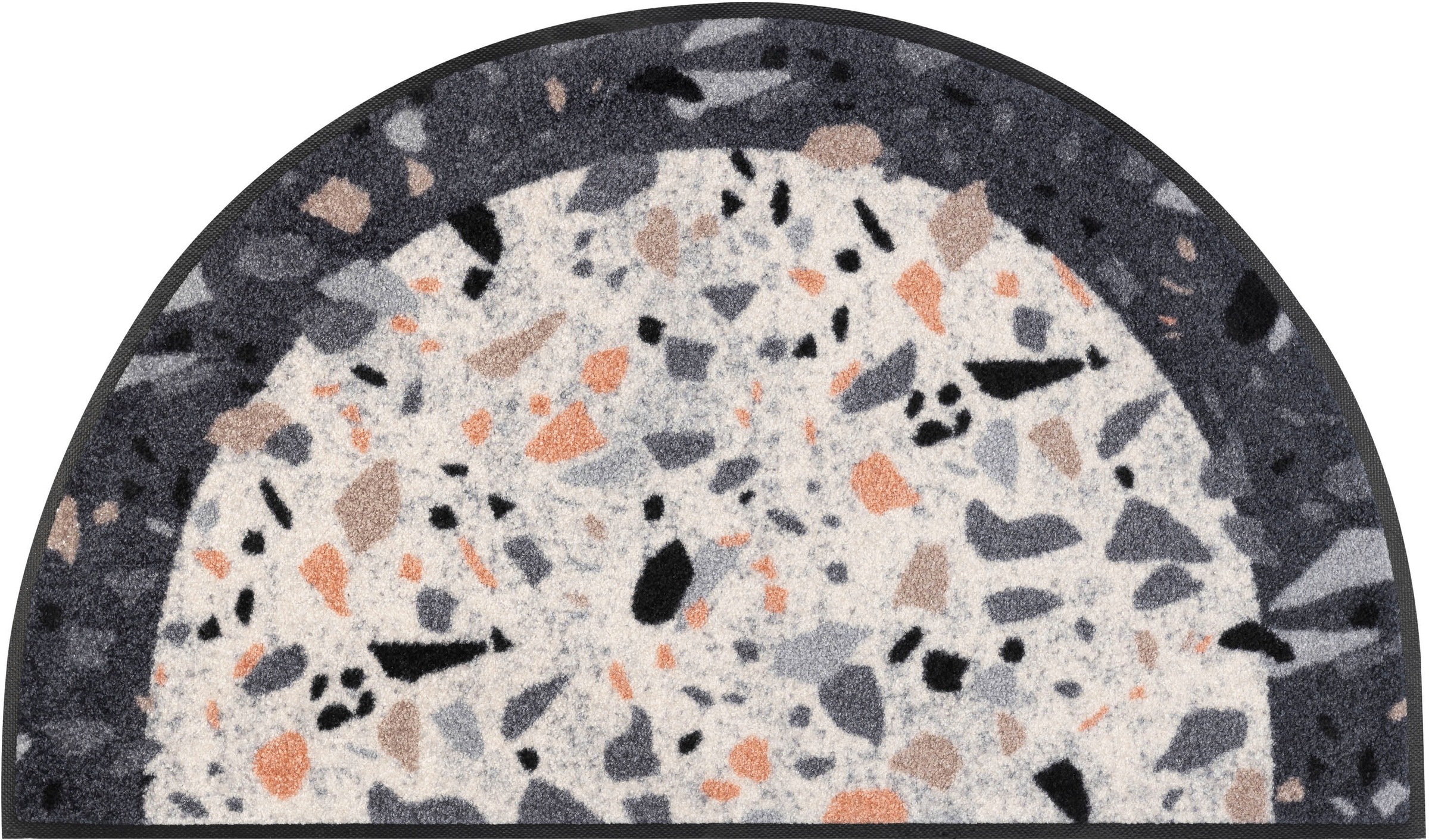 Image of wash+dry by Kleen-Tex Fussmatte »Round Terrazzo«, halbrund, 7 mm Höhe, Schmutzfangmatte, In- und Outdoor geeignet, waschbar bei Ackermann Versand Schweiz