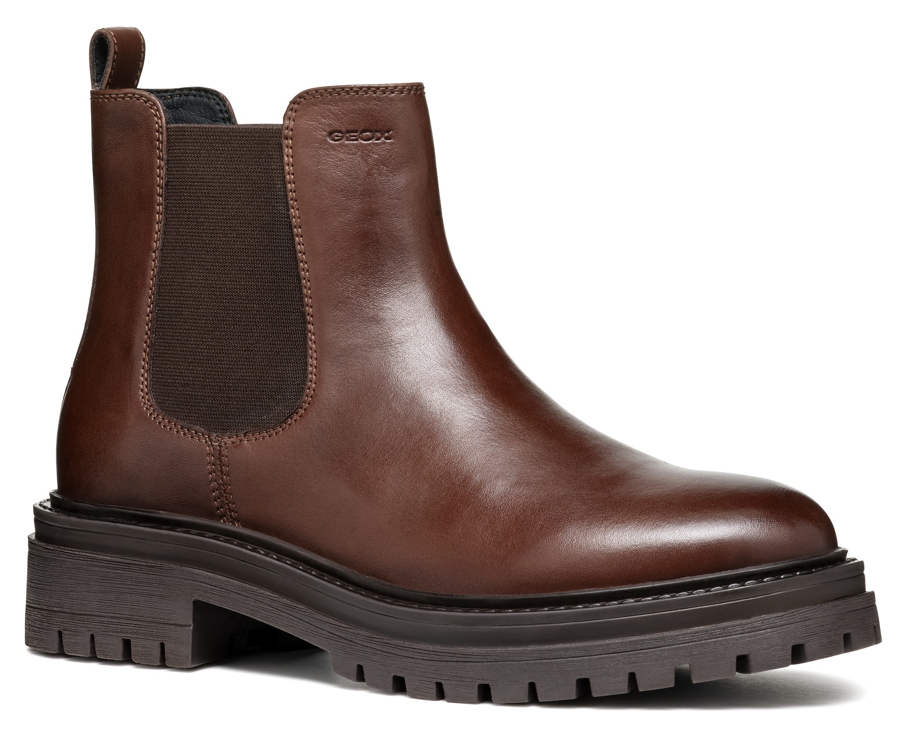 Geox Chelseaboots »D IRIDEA B«, Chunky Boot, Plateau Stiefelette mit modischem Blockabsatz