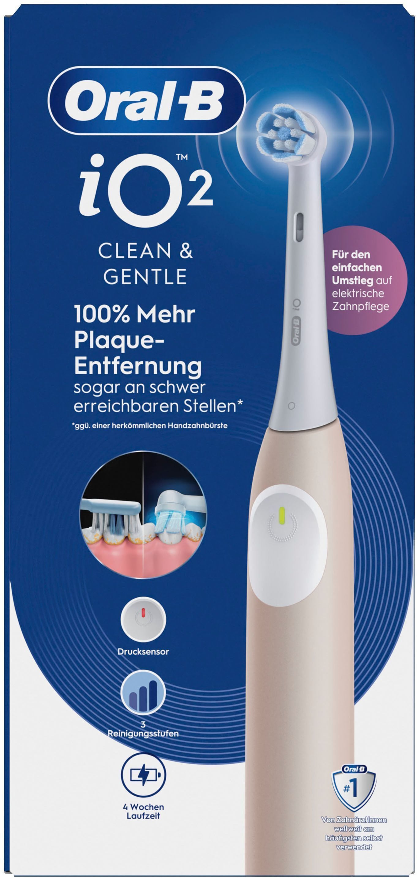 Oral-B Brosse à dents électrique »Oral-B iO Series 2« 1 cuis Aufsteckbürsten pour un nettoyage doux