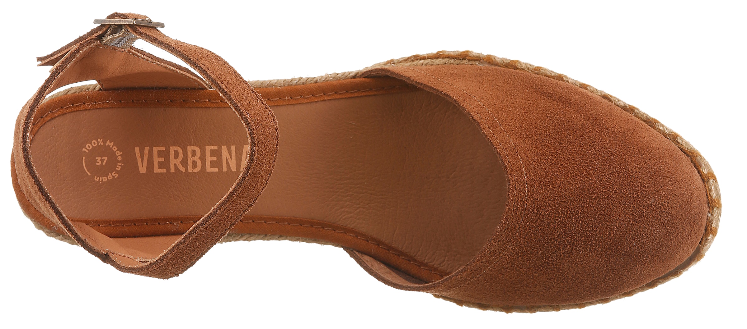 VERBENAS Pompes à sling  Sandale compensée, chaussure d’été, chaussure de vacances avec garniture en raphia