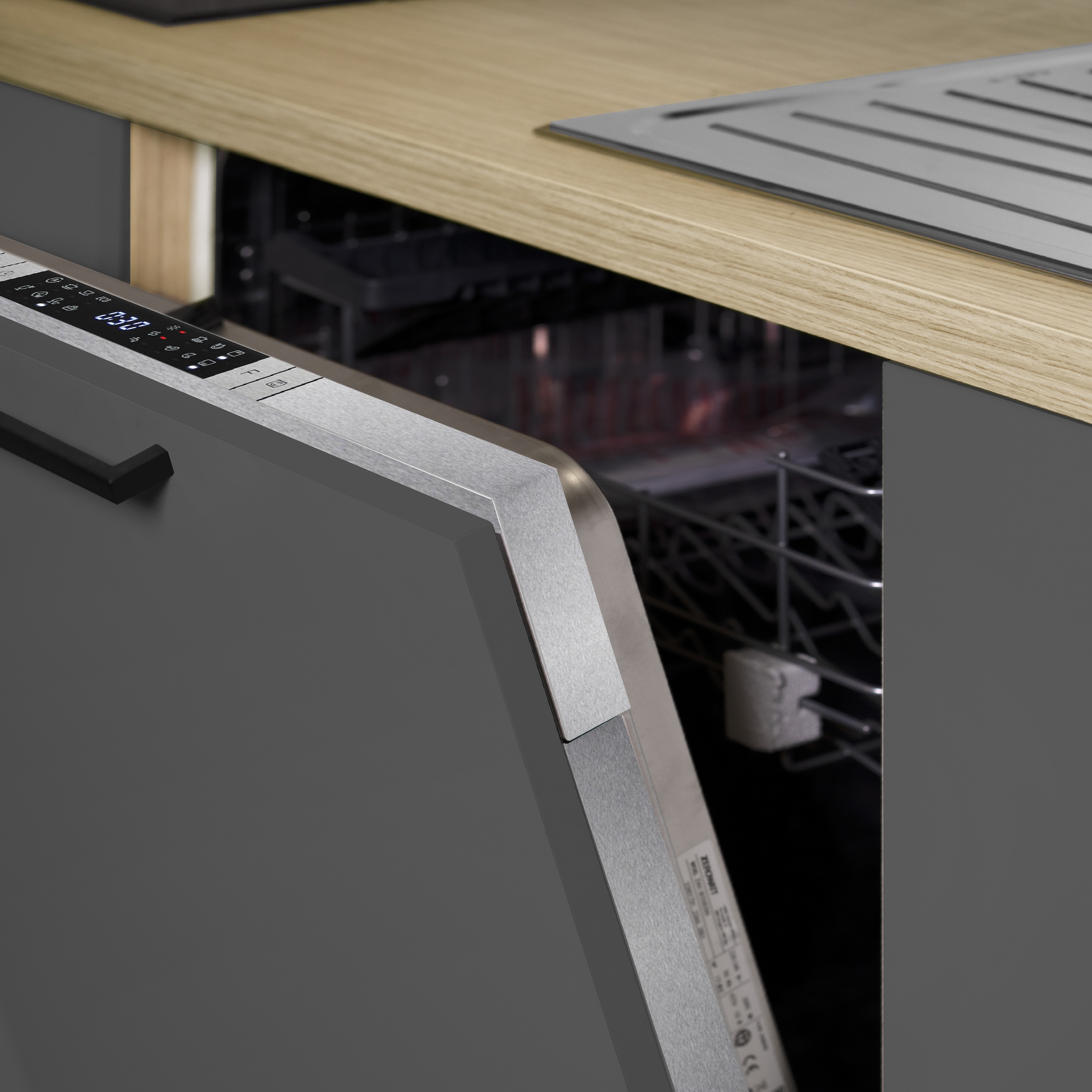 KOCHSTATION Küchenzeile »Luna, Küchenblock, Kücheninsel, Hängeschrank, Made in Italy« 3er-Set, Metallgriffe, Soft-Close-Funktion, inklusive Spüle