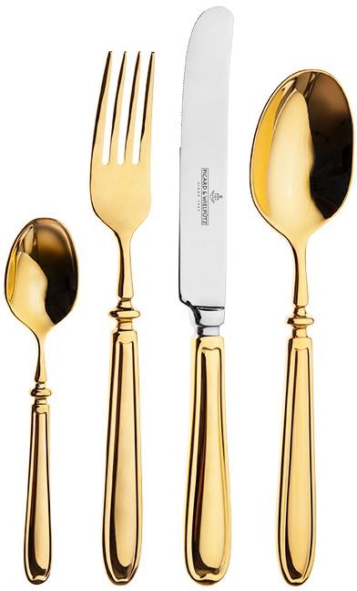 Image of Picard & Wielpütz Since 1927 Besteck-Set »Landhaus«, (Set, 24 tlg.), Chromnickelstahl 18/10, ganz vergoldfarbenet bei Ackermann Versand Schweiz