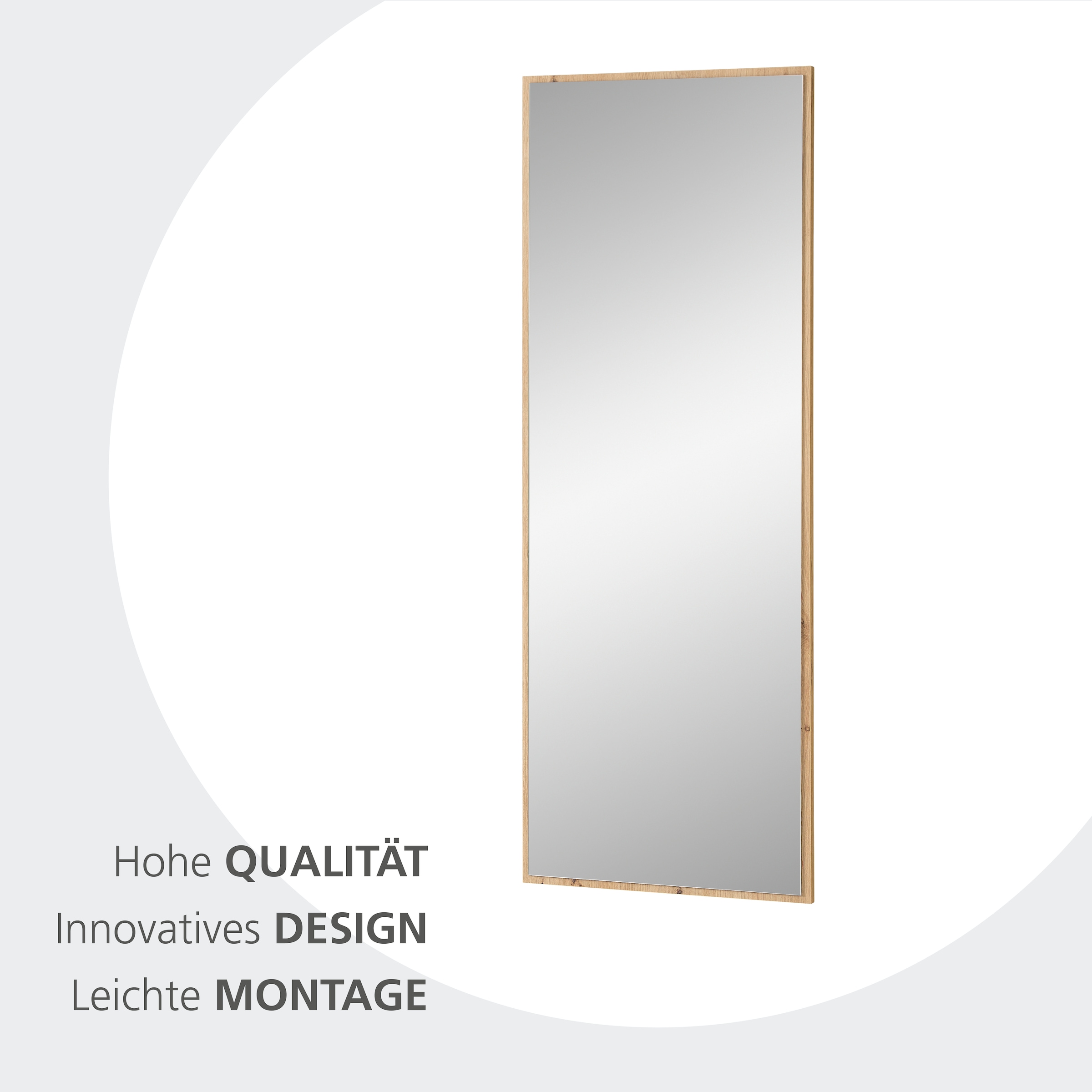 Innostyle Miroir de vestiaire »BARI Wandspiegel« Surface miroir 44 x 117 cm