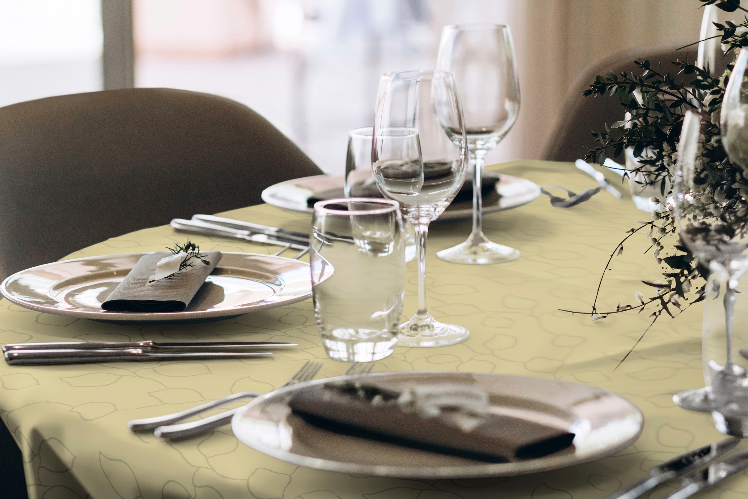 Wirth Tischdecke »Westport«, (1 St.), Made in Germany, Jacquard Dekostoff, Blatt-Design, Pflegeleicht