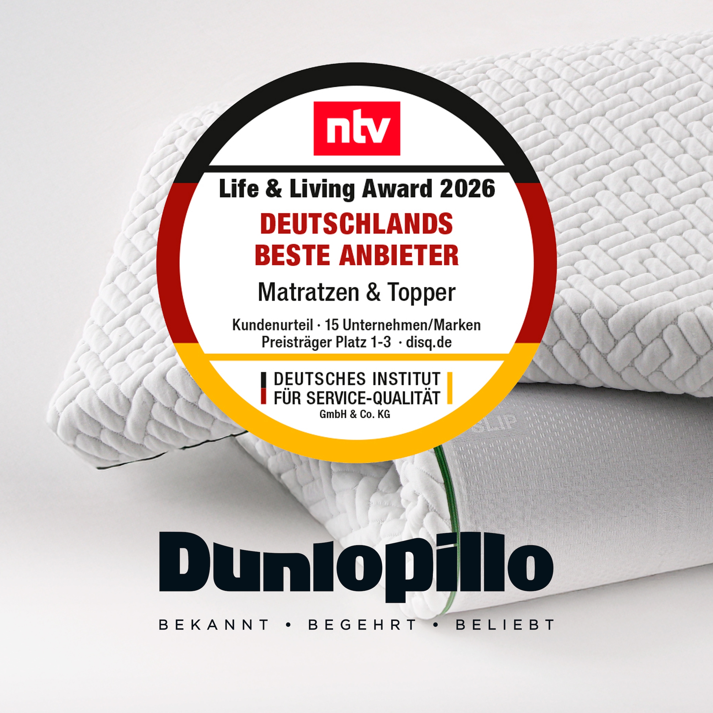 Dunlopillo Topper »Dunlopillo Supreme« Idéal pour les personnes sujettes à la transpiration nocturne