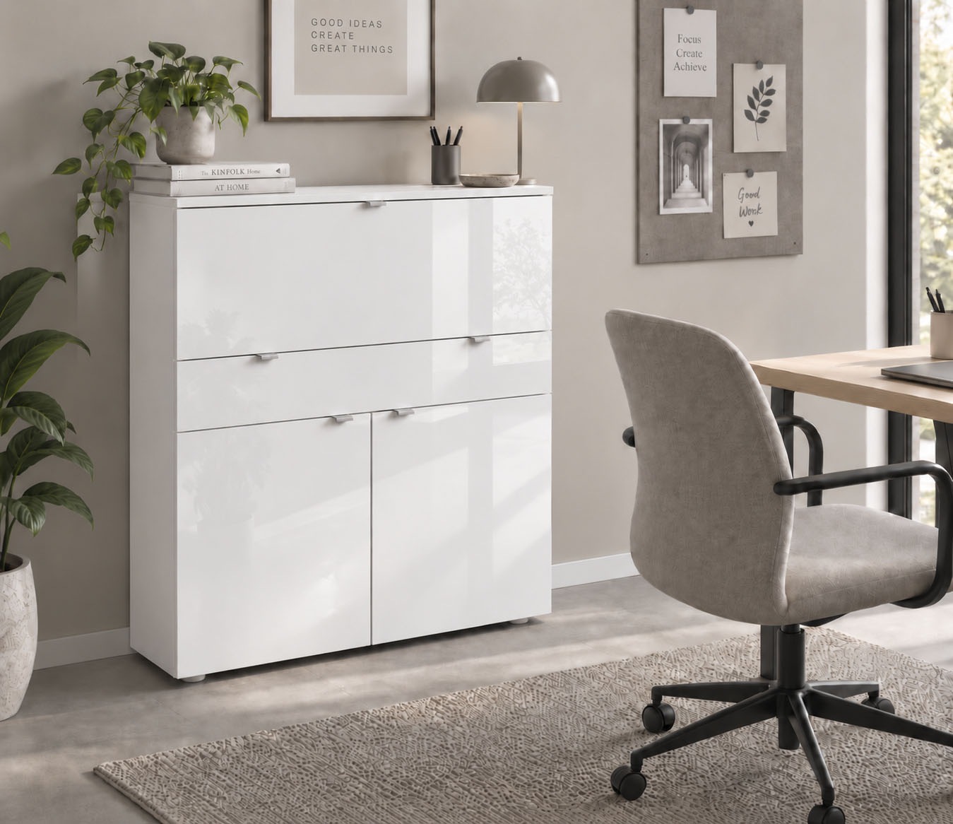 Image of borchardt Möbel Sekretär "Dolly" platzsparend, Home-Office-Schreibtisch, Breite 110 cm, Made in Germany