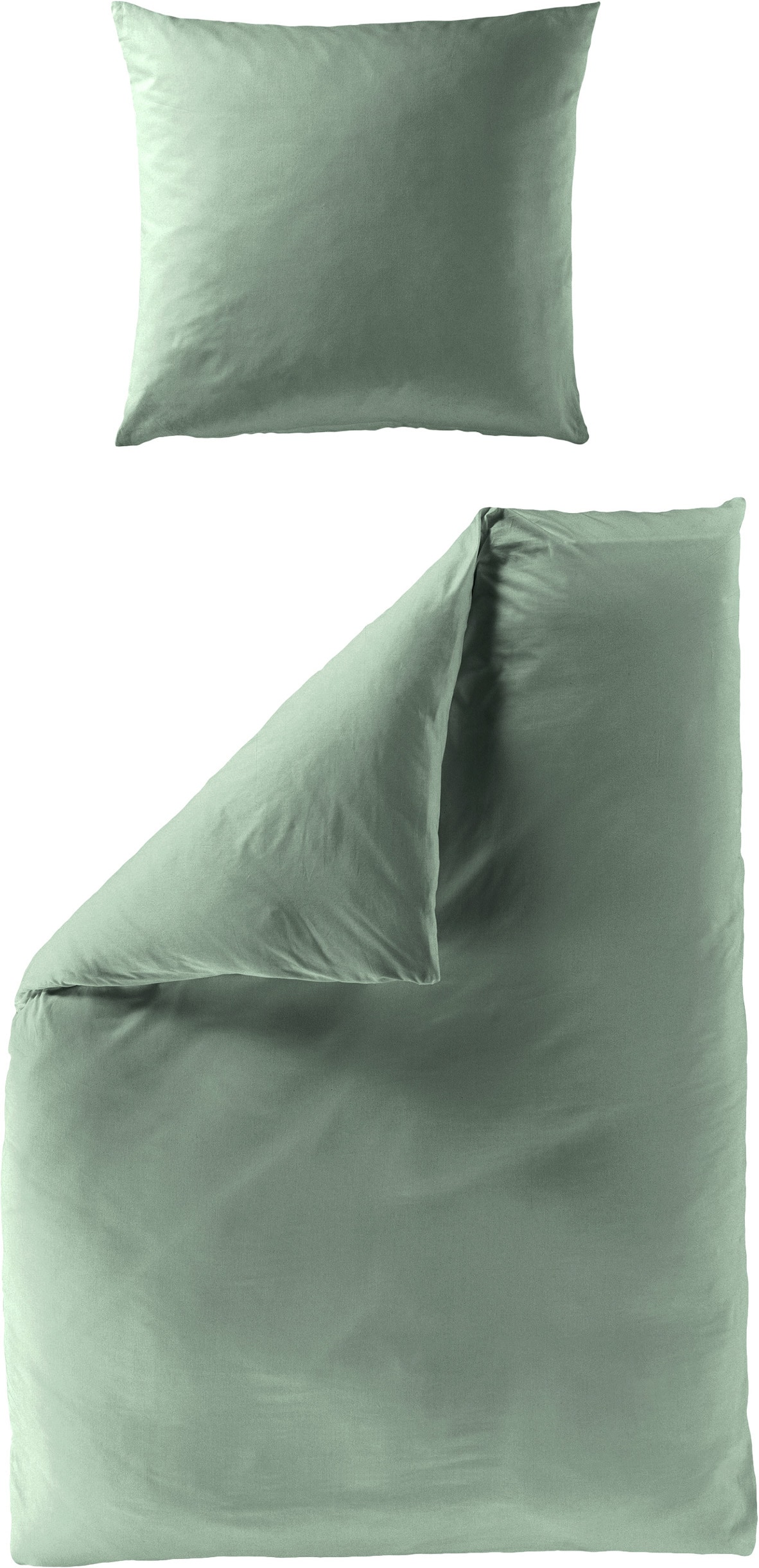 Image of BIERBAUM Bettwäsche "Elegant uni" 2 Stk. Mako-Satin, 100 % Baumwolle, Uni, pflegeleicht