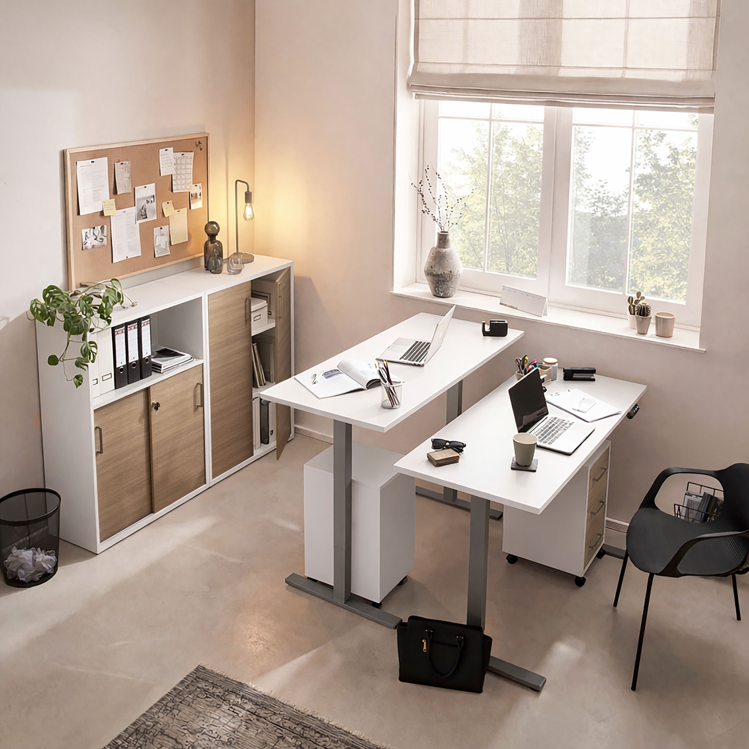 Tchibo - Aktenschrank »Metz« - 80,1x38,2x113,4cm - silber -