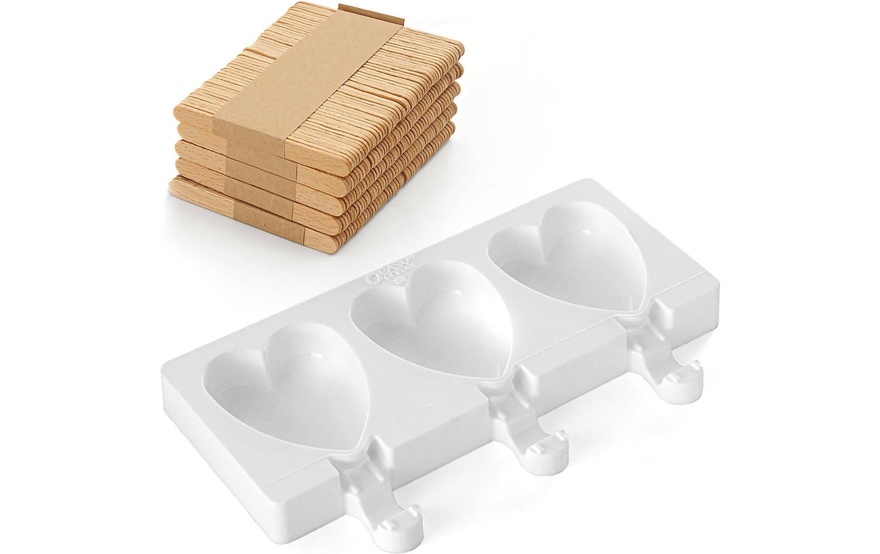 Eisform »Mini Herz Weis«, (1 St.), Holzart: Birke (Litauen)