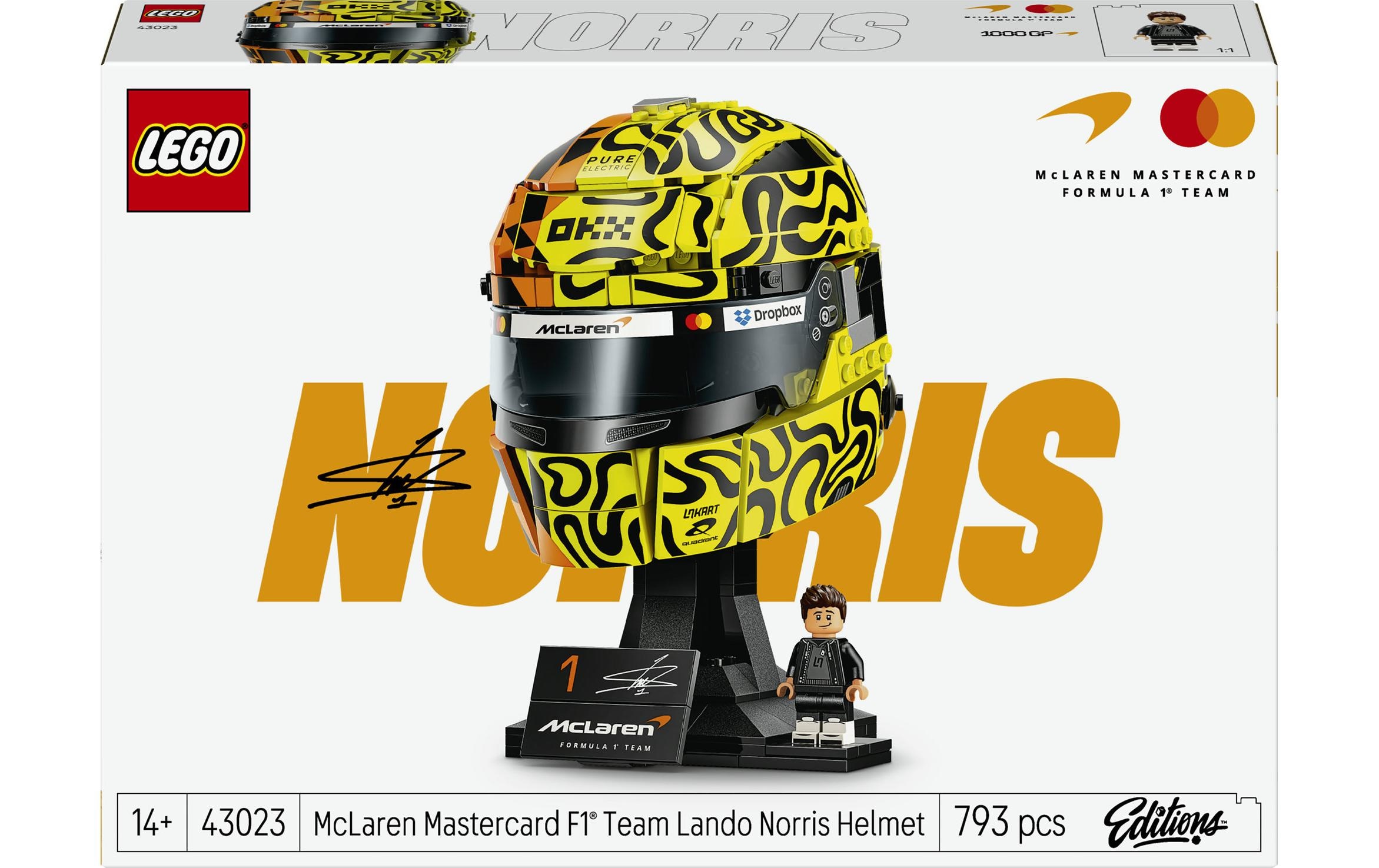 LEGO® Konstruktionsspielsteine »McLaren Mastercard F1® Team Lando Norris’ Helm (43023)« LEGO Editions Formular 1