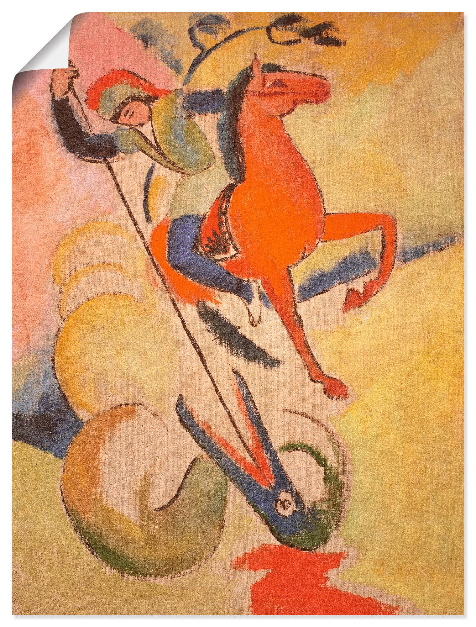 Image of Artland Wandbild »Heiliger Georg«, Mann, (1 St.), in vielen Grössen & Produktarten -Leinwandbild, Poster, Wandaufkleber / Wandtattoo auch für Badezimmer geeignet bei Ackermann Versand Schweiz