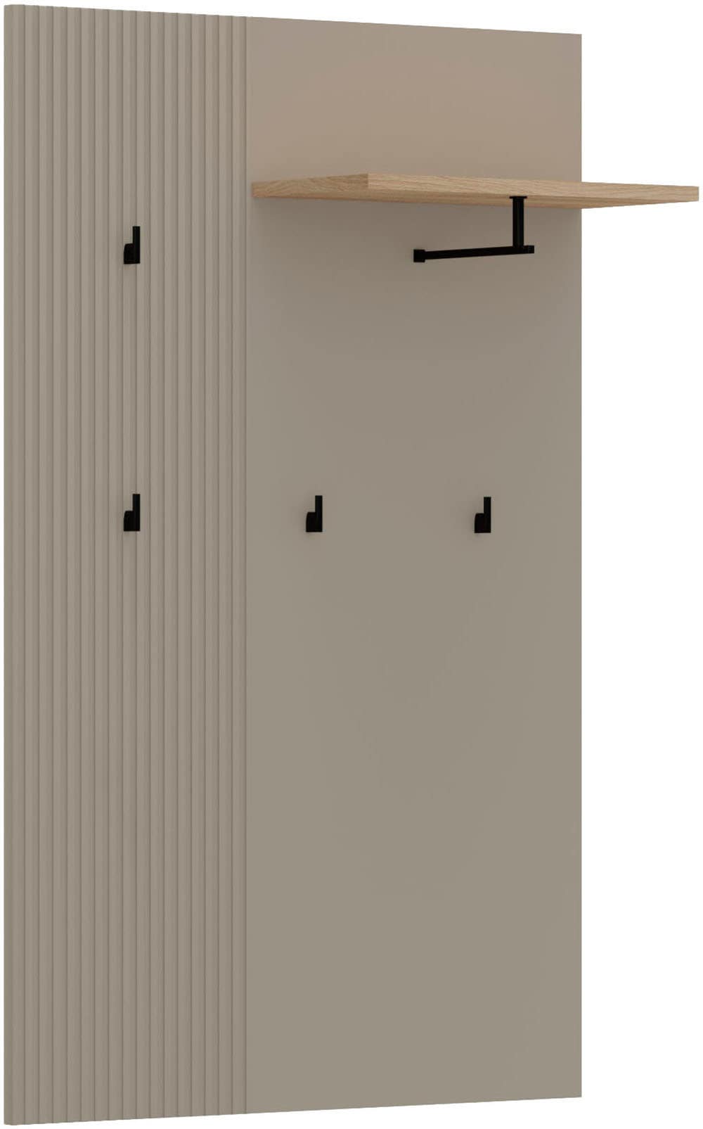Image of Home affaire Garderobenpaneel "Luminara" 1 Stk. tlg. Wandgarderobe breit mit eleganter Rillenoptik - (B/T/H) 85/26/133 cm