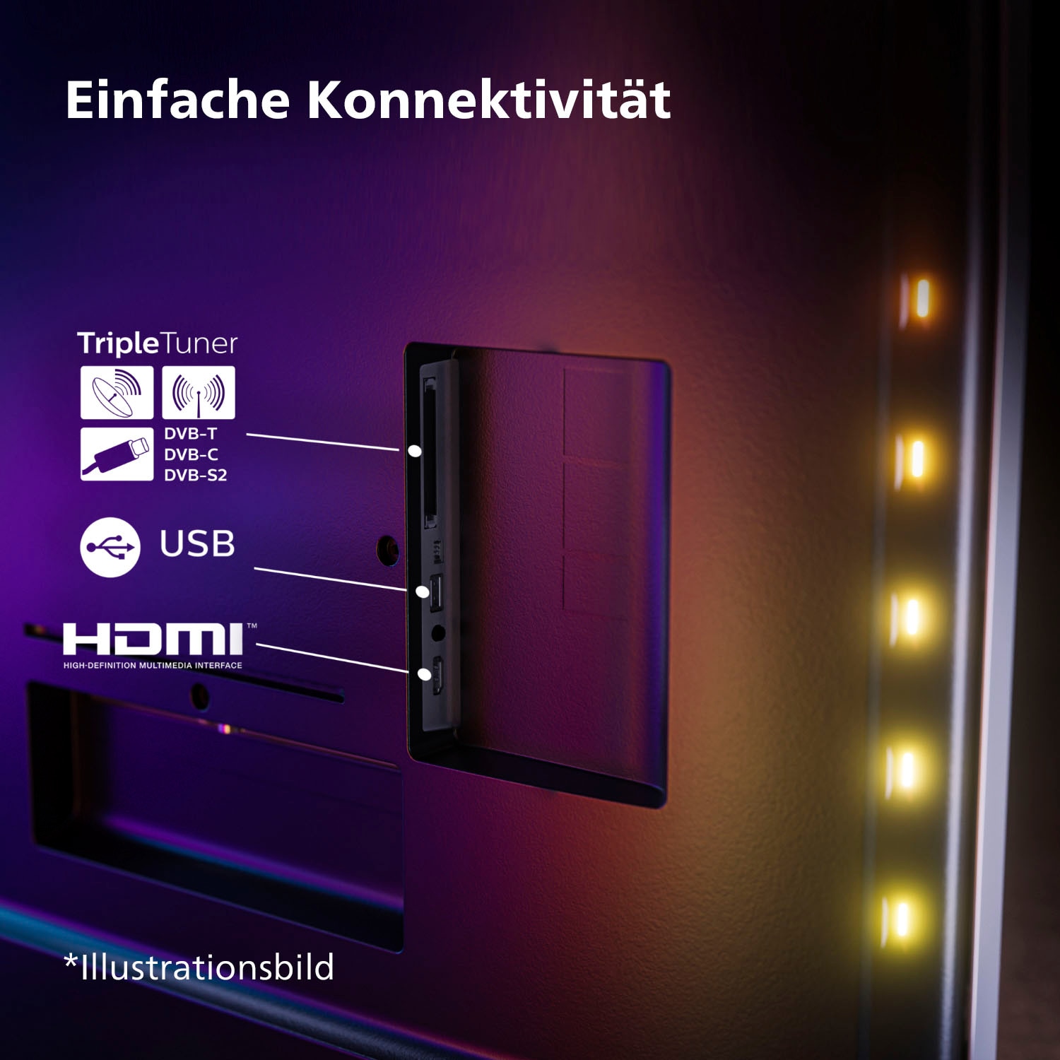 Philips LED-Fernseher »50PUS8349/12«, 4K Ultra HD, Smart-TV, WLAN, Dolby Atmos Sound, Ambilight (3-seitig)