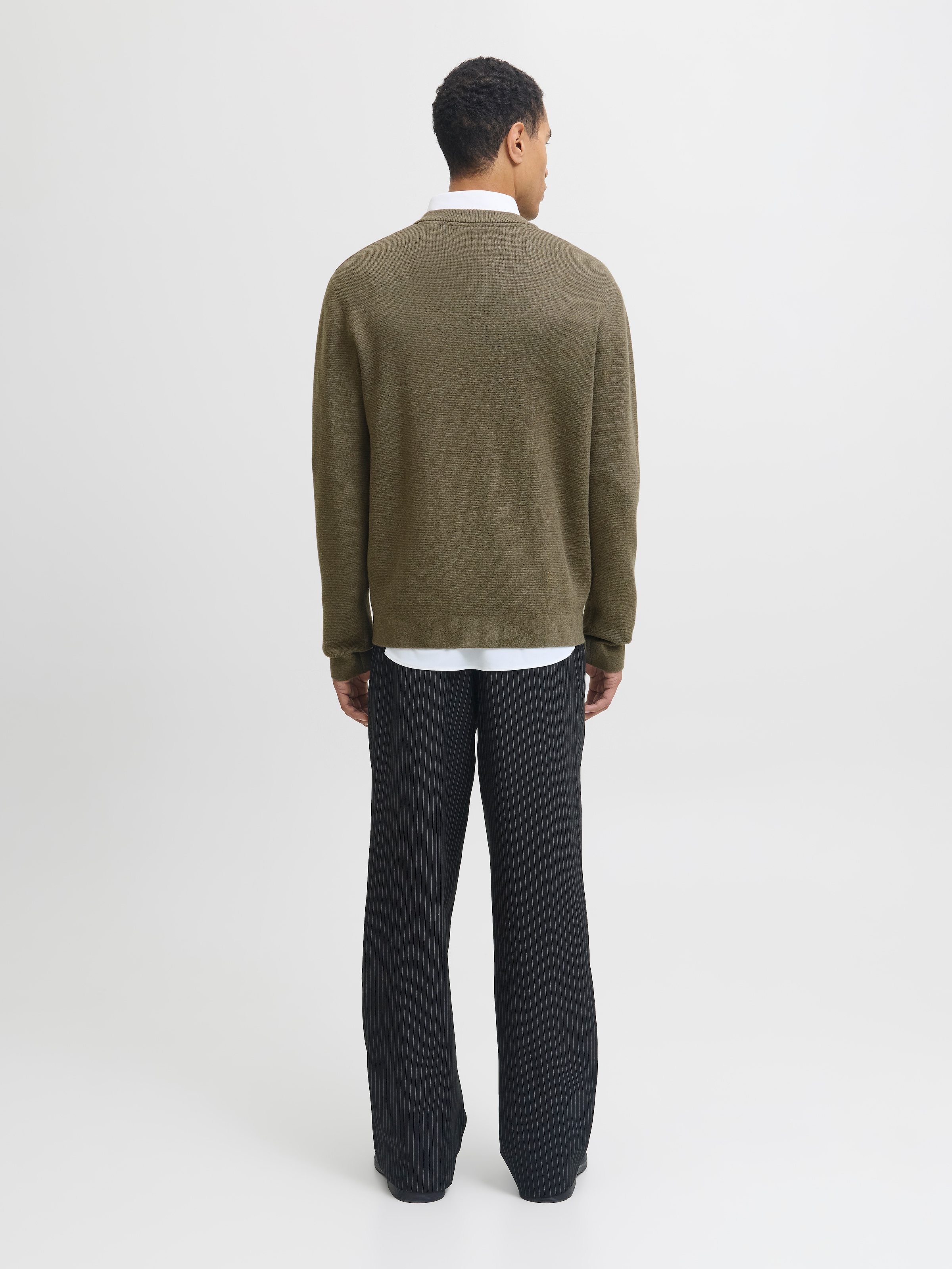 Jack & Jones Pull à col rond »JPRBLAMILANO STITCH KNIT CREW NECK SN« Baumwolle, relaxed fit