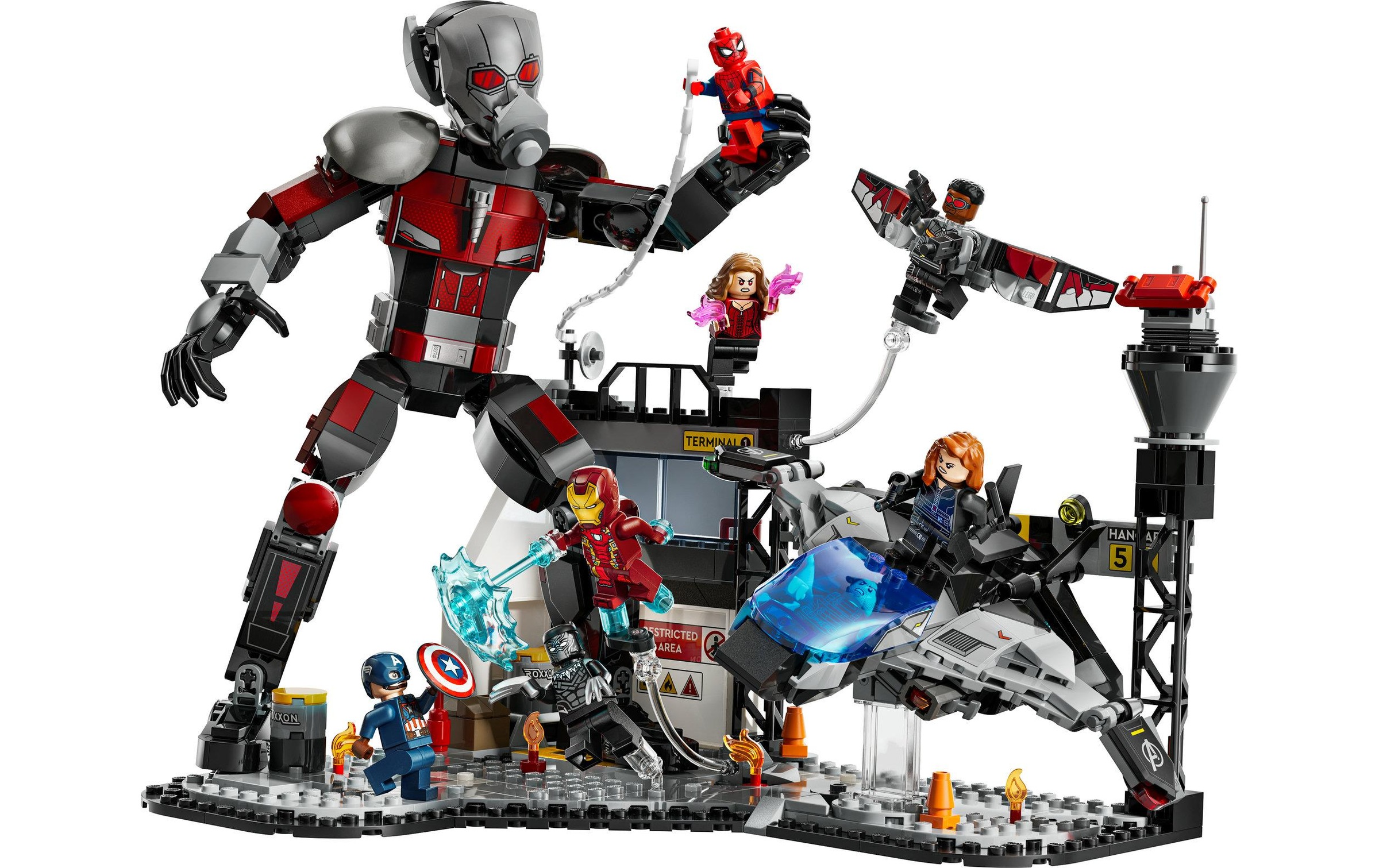 LEGO® Spielbausteine »Marvel Captain America: Civil War 76314«, (736 St.)
