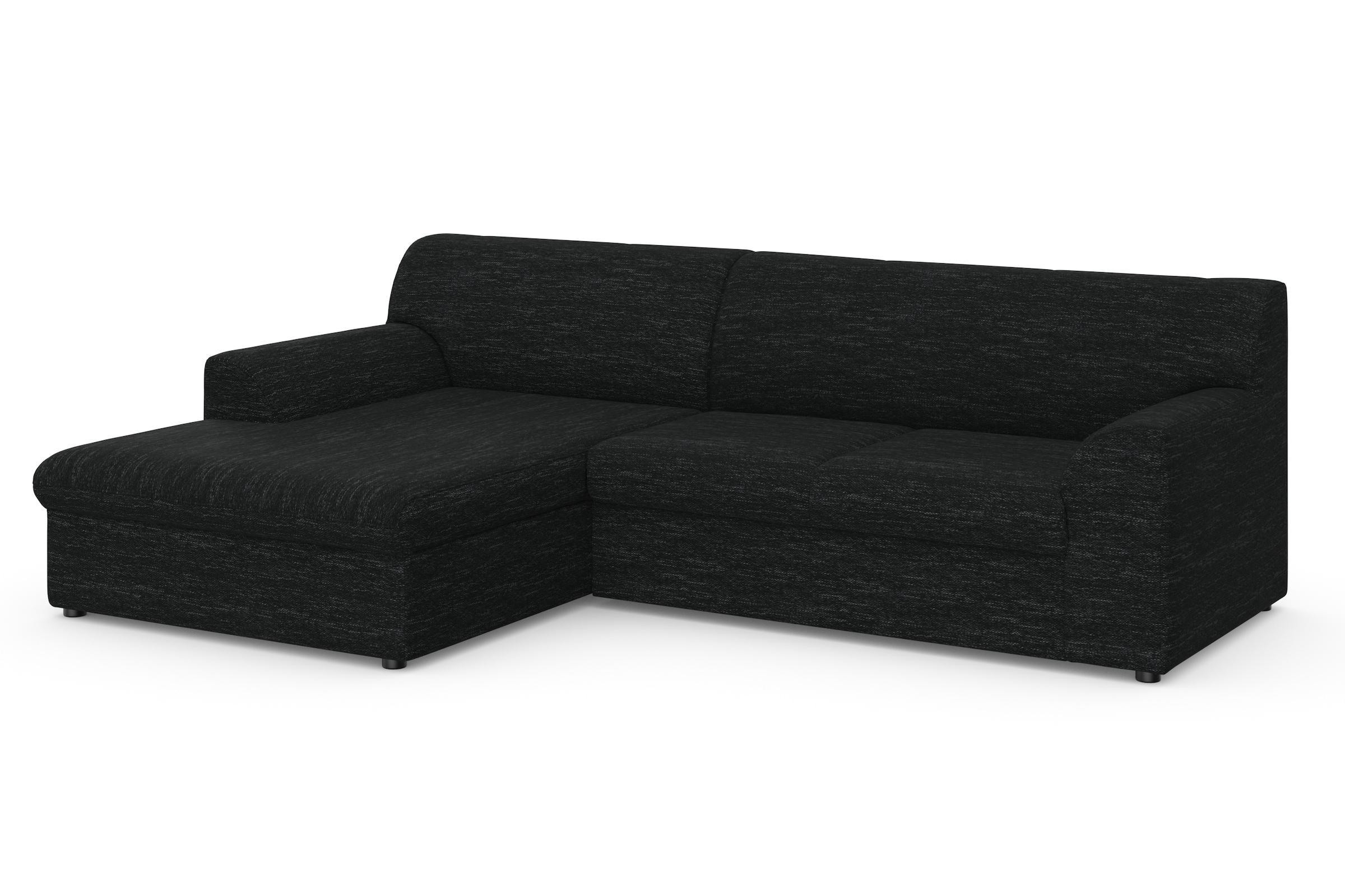 DOMO collection Ecksofa »Topper, elegant und zeitlos, kompaktes Stellmass 245/155cm, L-Form«, mit Recamiere, wahlweise mit Schlaffunktion