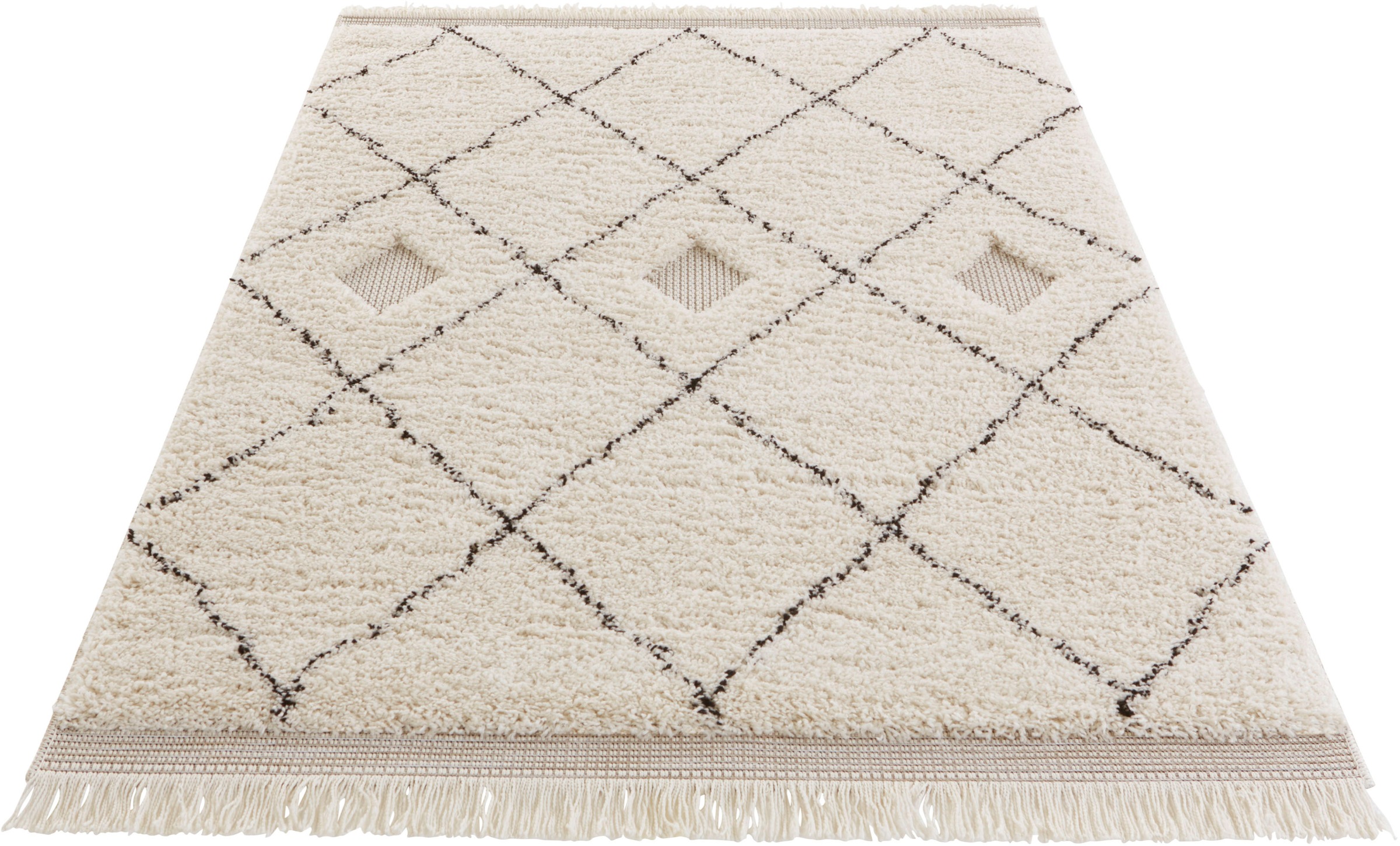 Image of MINT RUGS Hochflor-Teppich »Kanuri«, rechteckig, 35 mm Höhe, Sisal-Optik, Hoch-Tief Struktur, Wohnzimmer, Schafzimmer, Arbeitszimmer, Robust, Pflegeleicht bei Ackermann Versand Schweiz