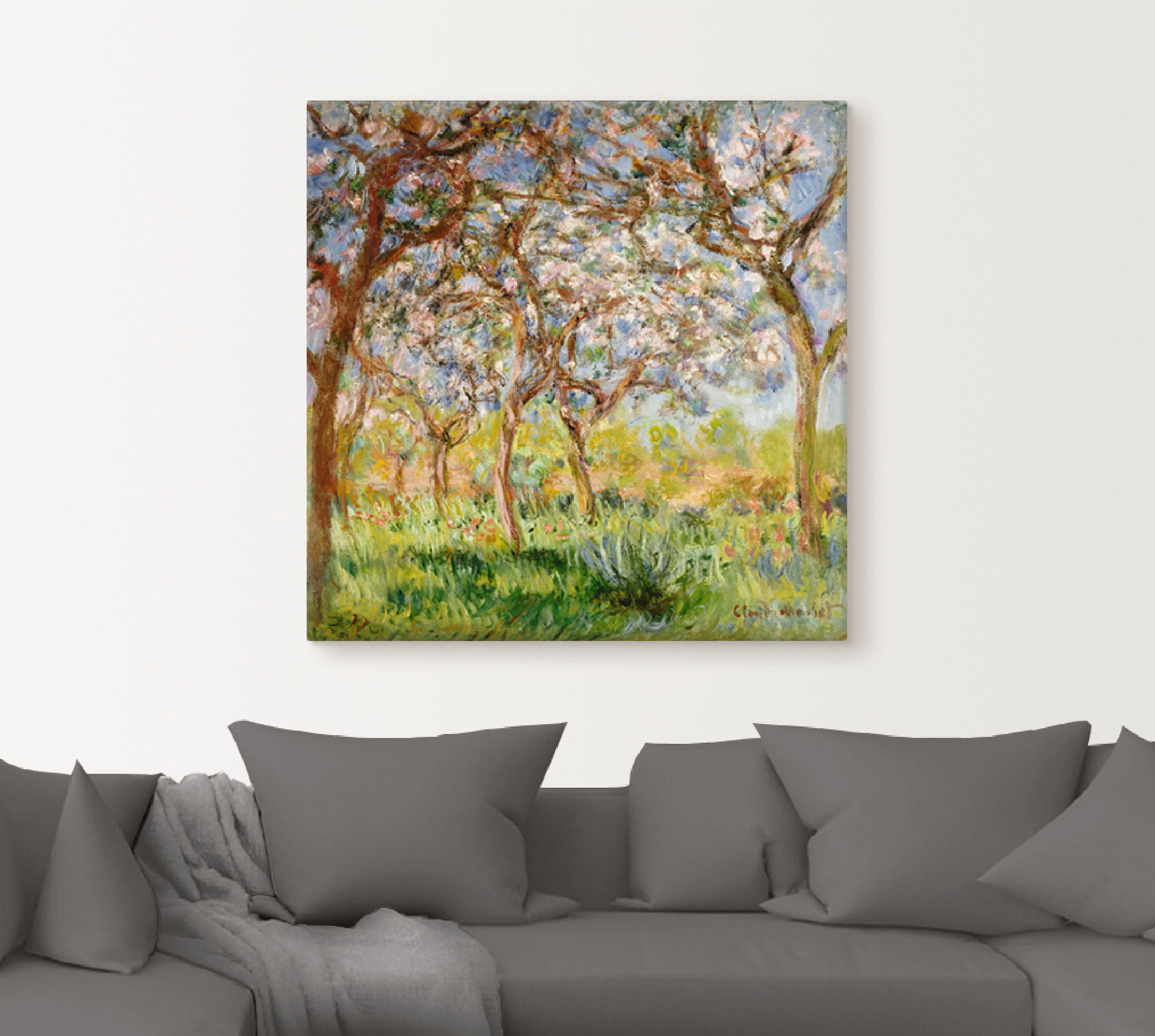 Artland Wandbild »Frühling in Giverny.«, Wiesen & Bäume, (1 St.), als Leinwandbild, Poster in verschied. Grössen