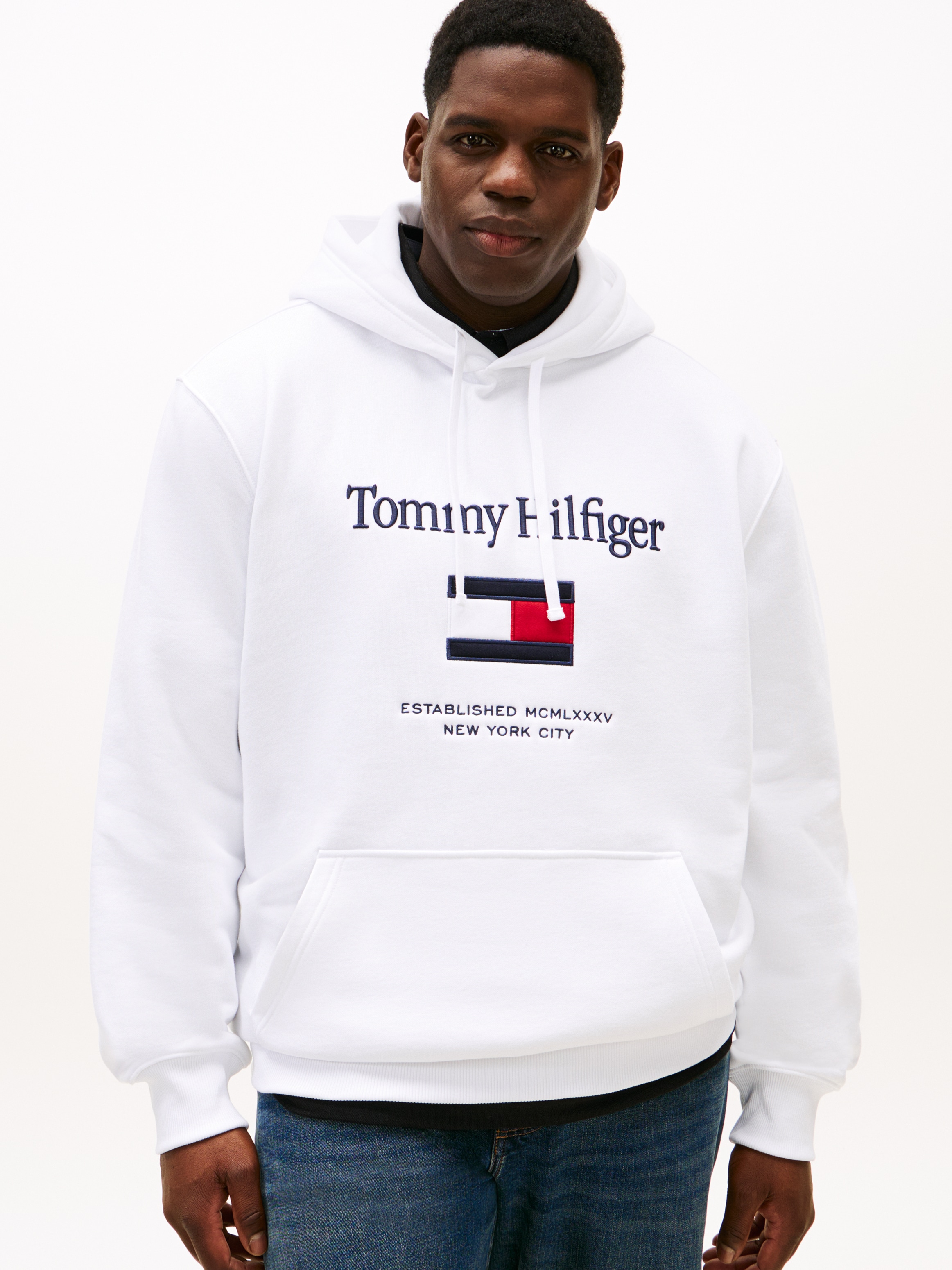 Image of Tommy Hilfiger Big & Tall Hoodie "BT-TOMMY EMBRO FLAG", Grosse Grössen
