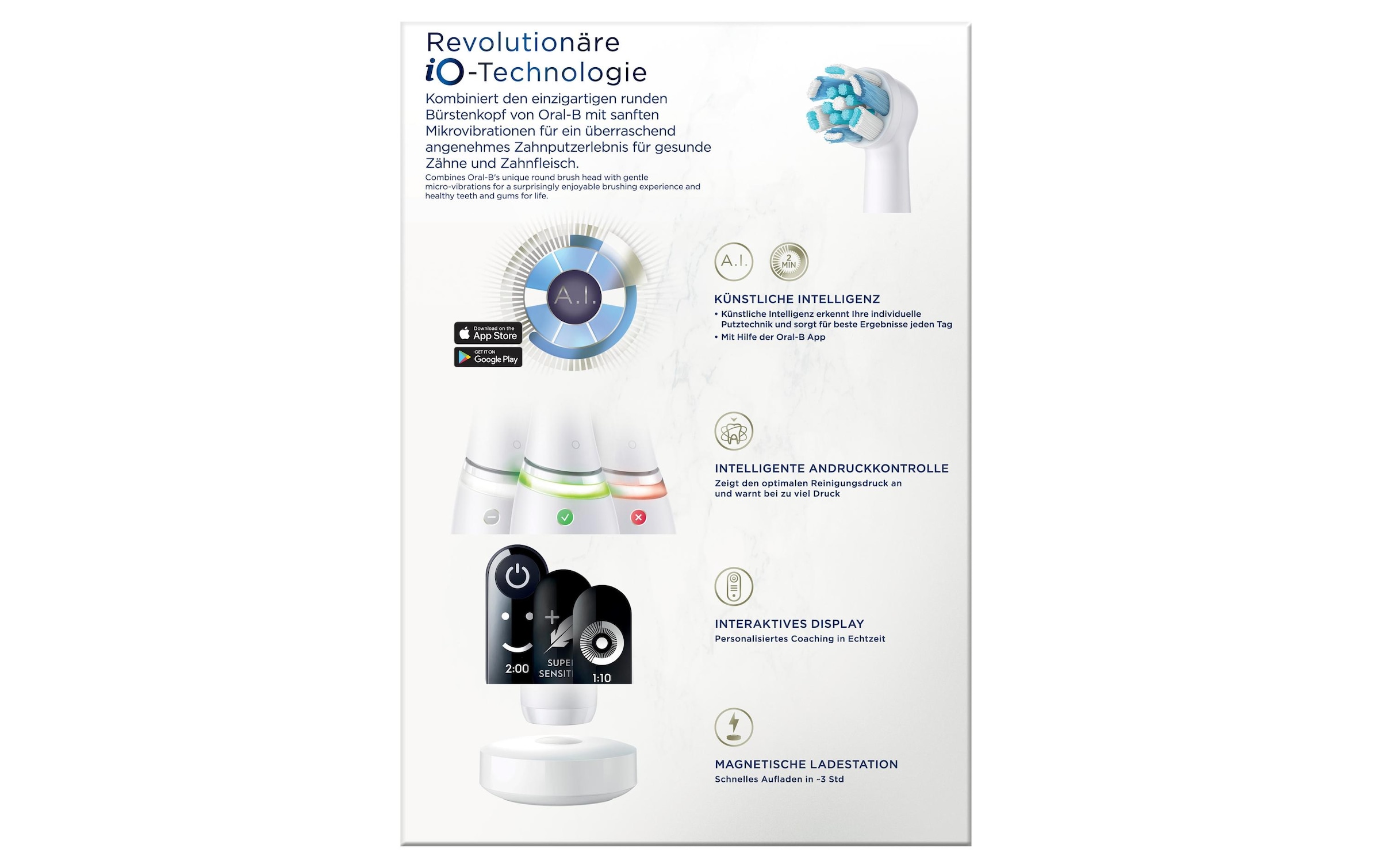 Oral-B Elektrische Zahnbürste »iO 7«, 1 St. Aufsteckbürsten