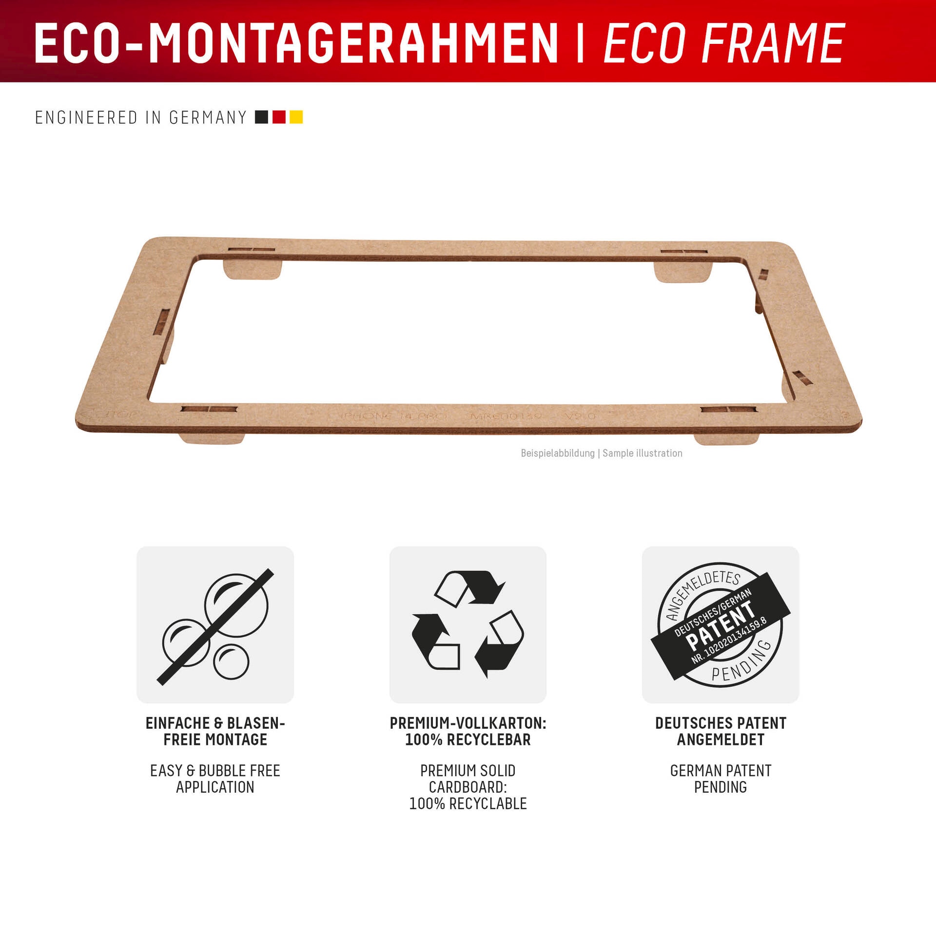 Displex Displayschutzglas »Real Glass Screen Protection + Case«, für Apple iPhone 16 Plus, Displayschutzfolie, Schutzfolie, Bildschirmschutz, kratz- & stossfest
