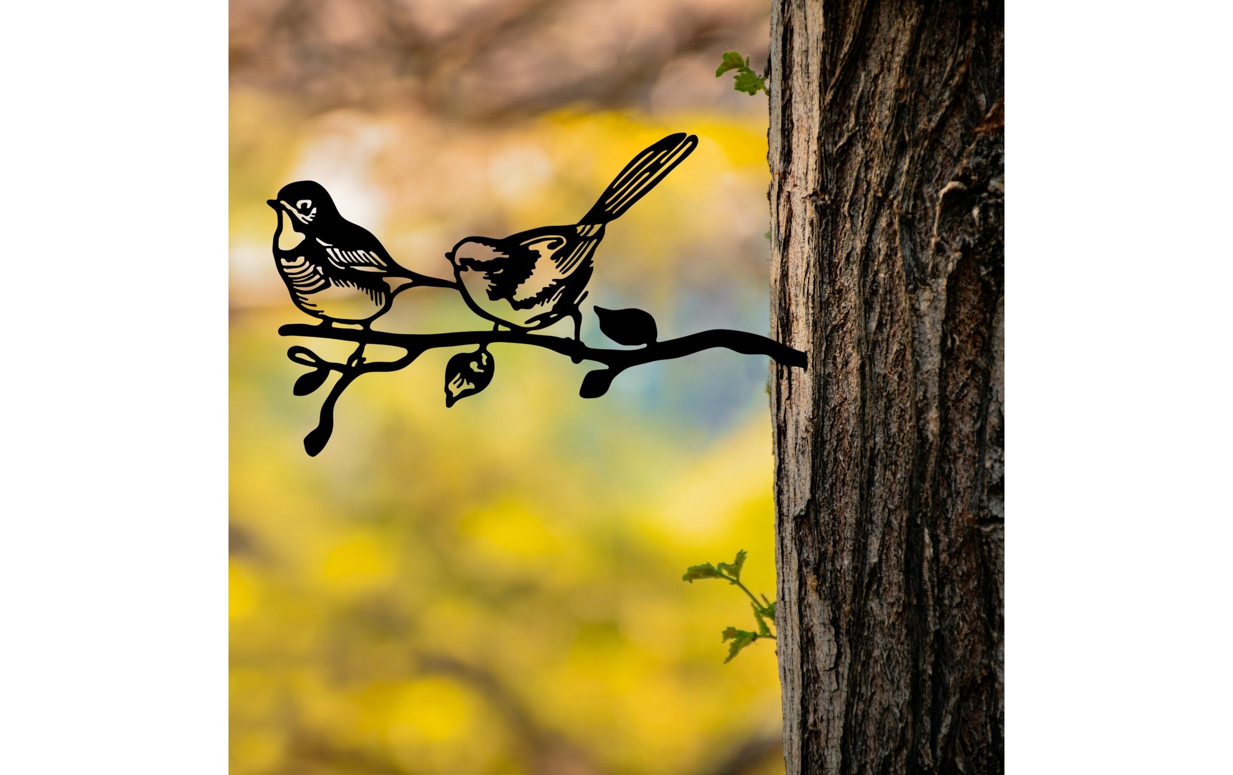 Gartenstecker »Wallxpert Vogel auf Zweig«