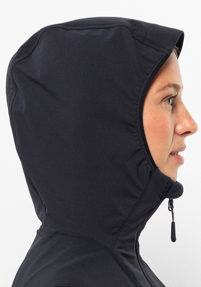 Jack Wolfskin Veste d'extérieur »ANDUR JKT W« avec capuche mit regulierbarer Weite, atmungsaktiv, wasserabweisend, windabweisend