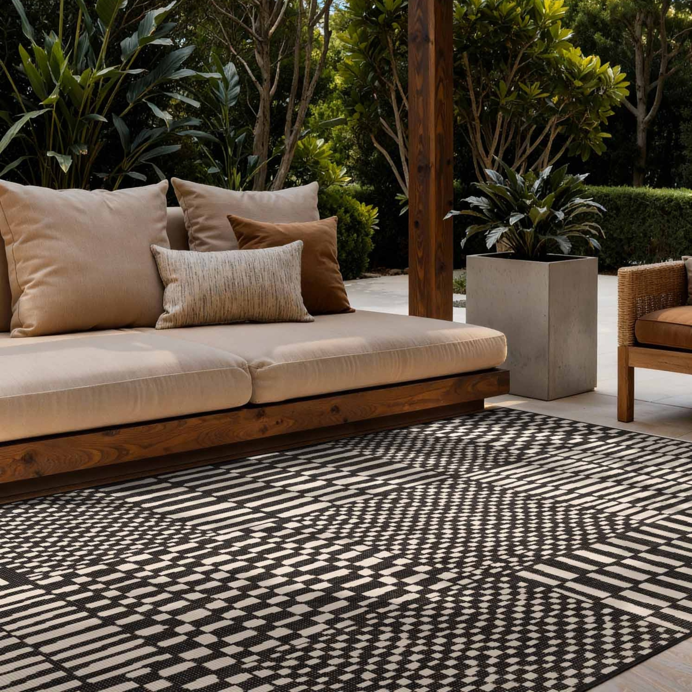Image of Ted Baker Teppich "Barkham, Wendeteppich" rechteckig 8 mm Höhe Designteppich, Wetterfest, Pflegeleicht, Modern, Wohnzimmer, Terrasse