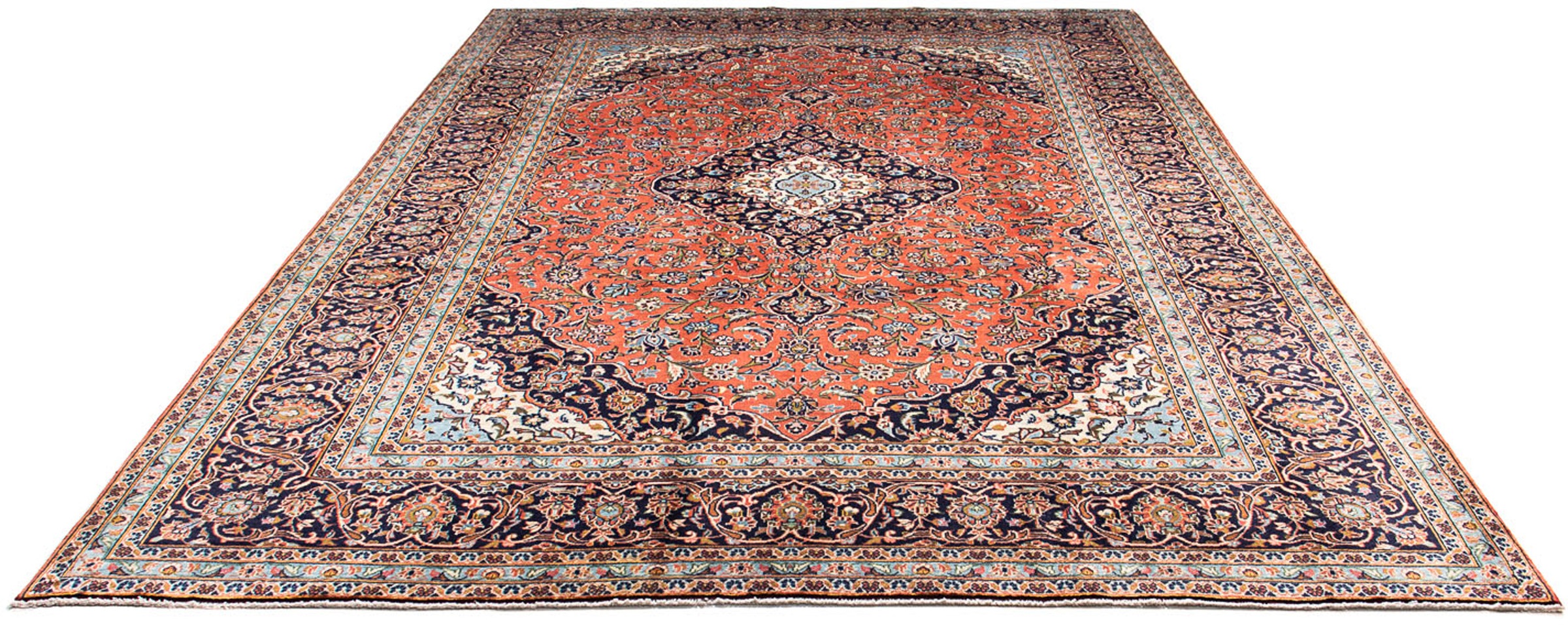 Image of morgenland Orientteppich »Perser - Keshan - 353 x 252 cm - rost«, rechteckig, 10 mm Höhe, Wohnzimmer, Handgeknüpft, Einzelstück mit Zertifikat bei Ackermann Versand Schweiz